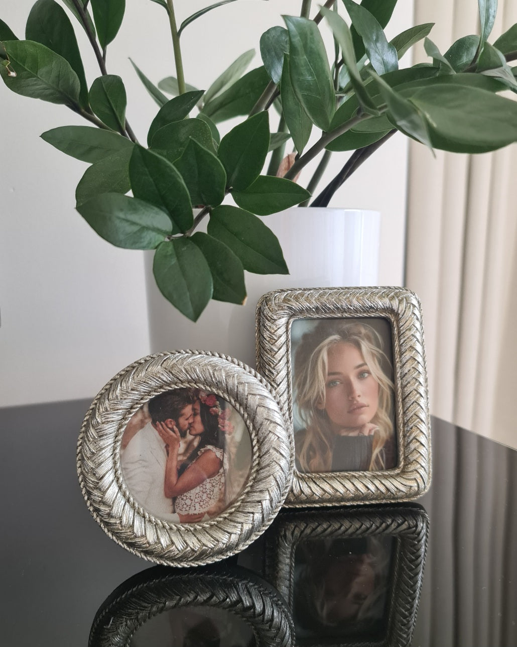 Braided Silver Photo Frame - Rectangle