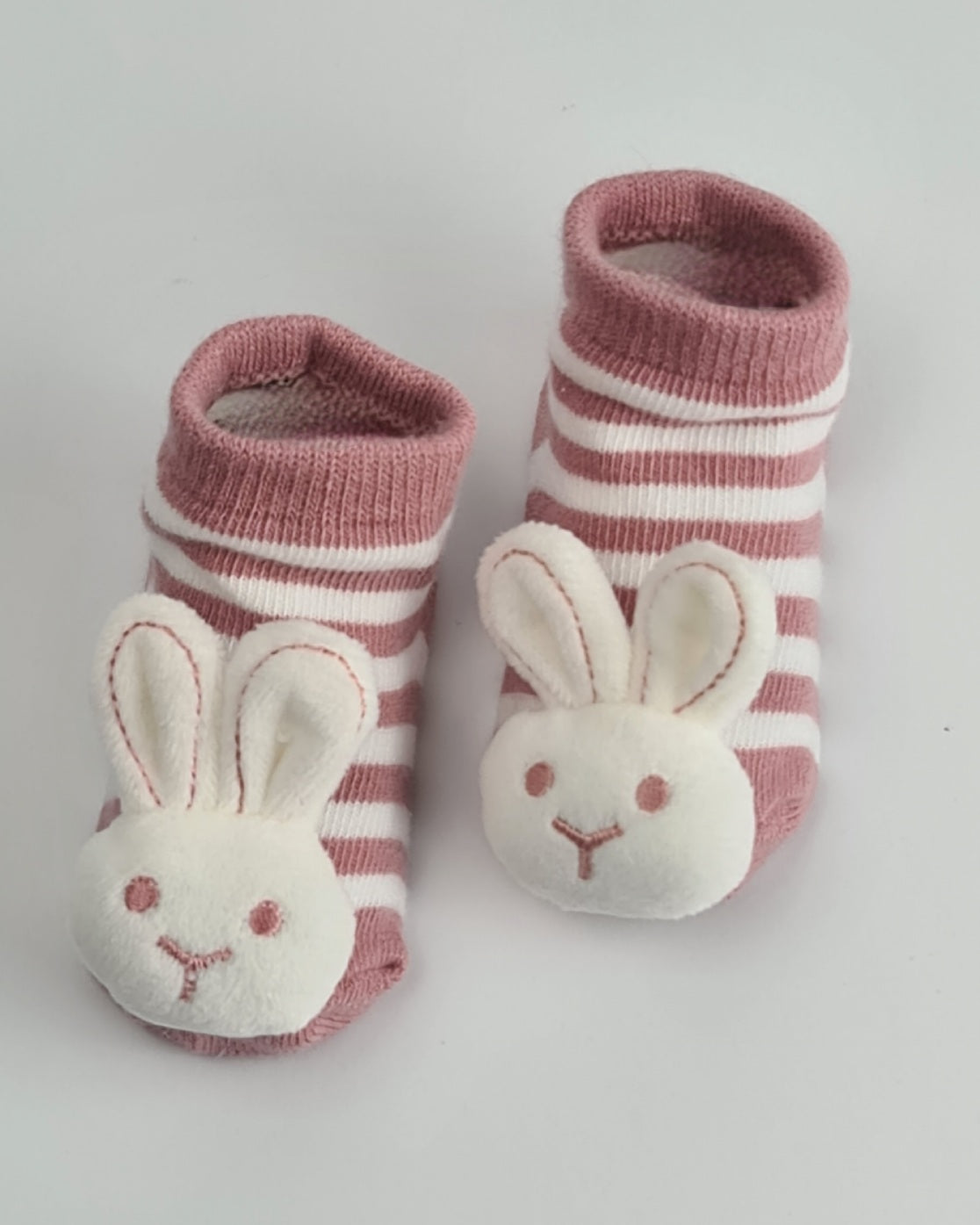 Bunny Rattle Socks – Pink ( 0-6 months )