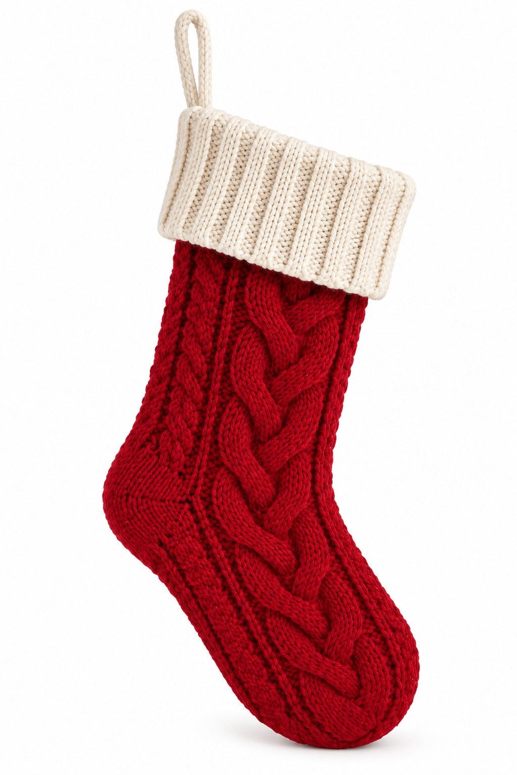 Cable Knit Christmas Stocking