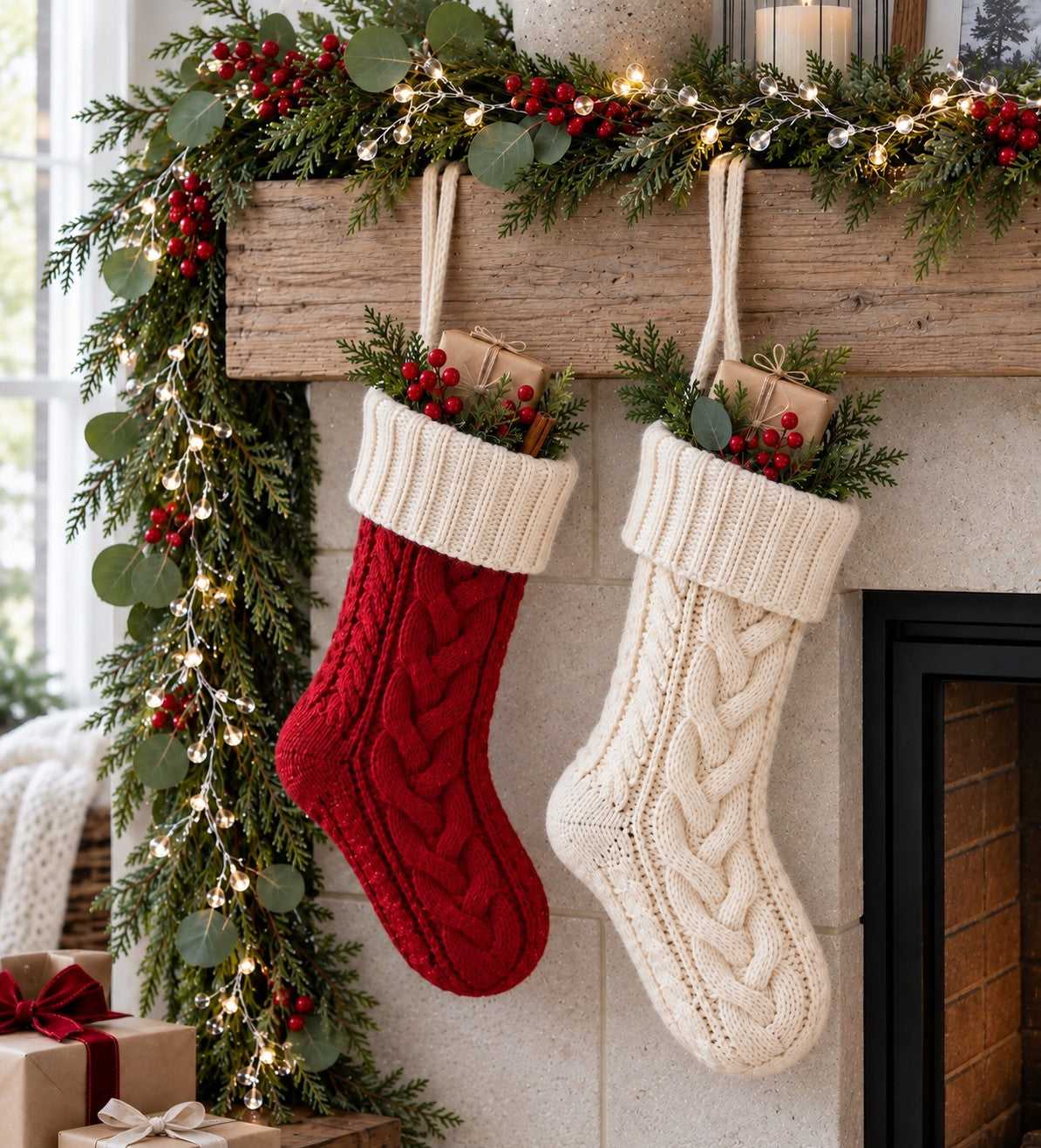 Cable Knit Christmas Stocking