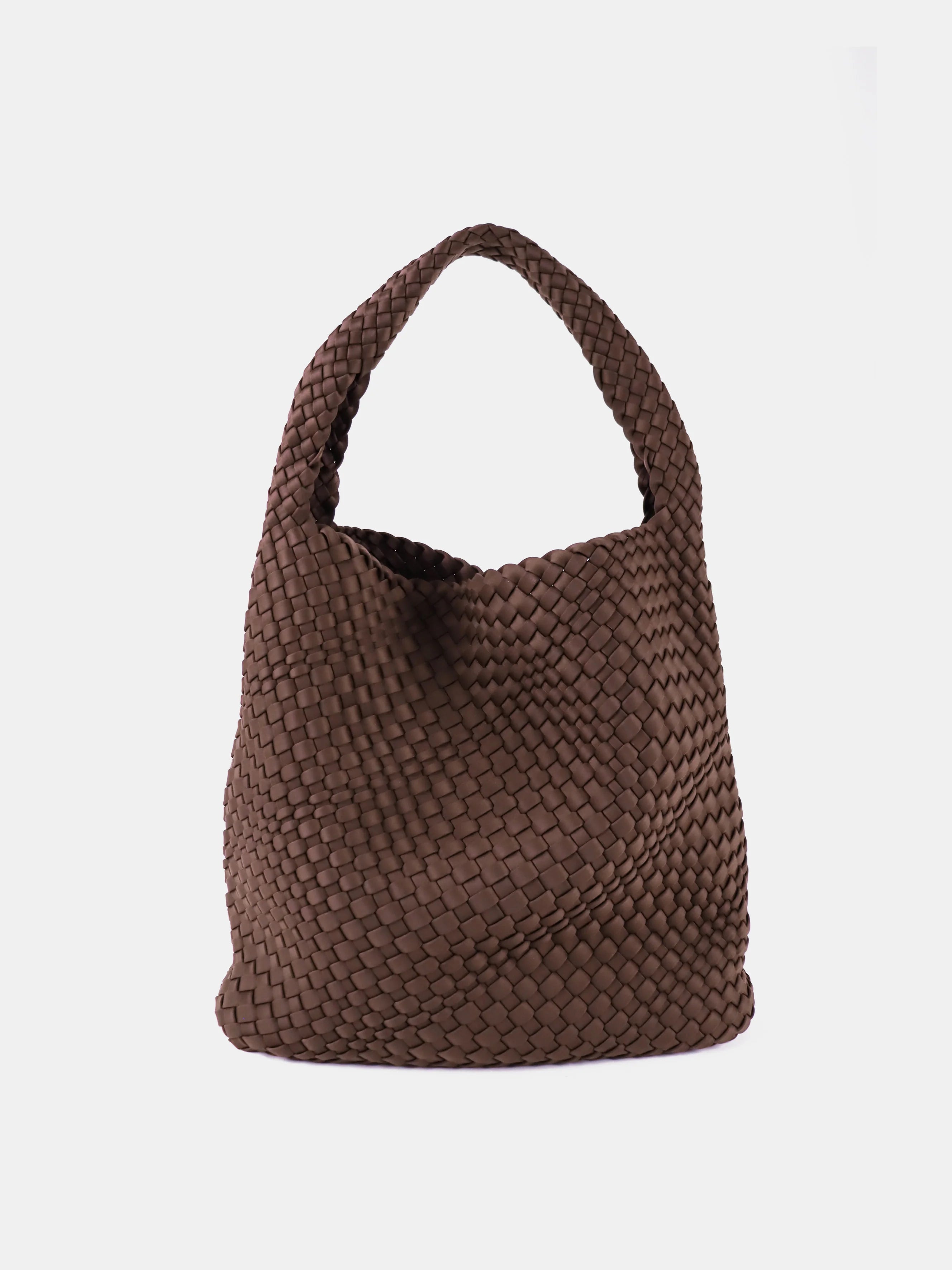 Cassie Woven Tote Bag - Brown