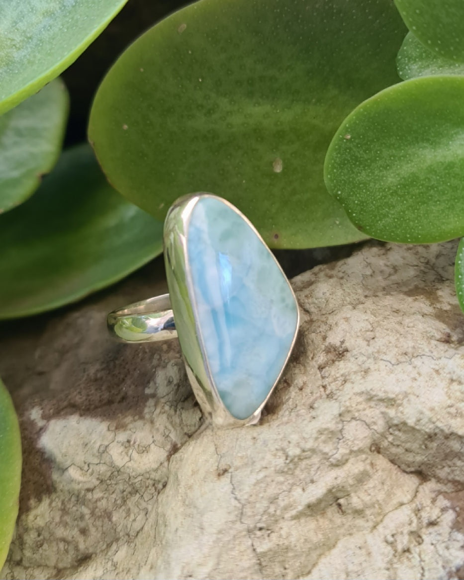 Celeste – Larimar Adjustable Ring