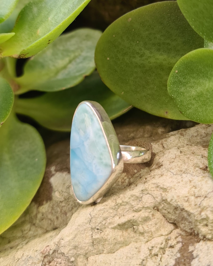 Celeste – Larimar Adjustable Ring