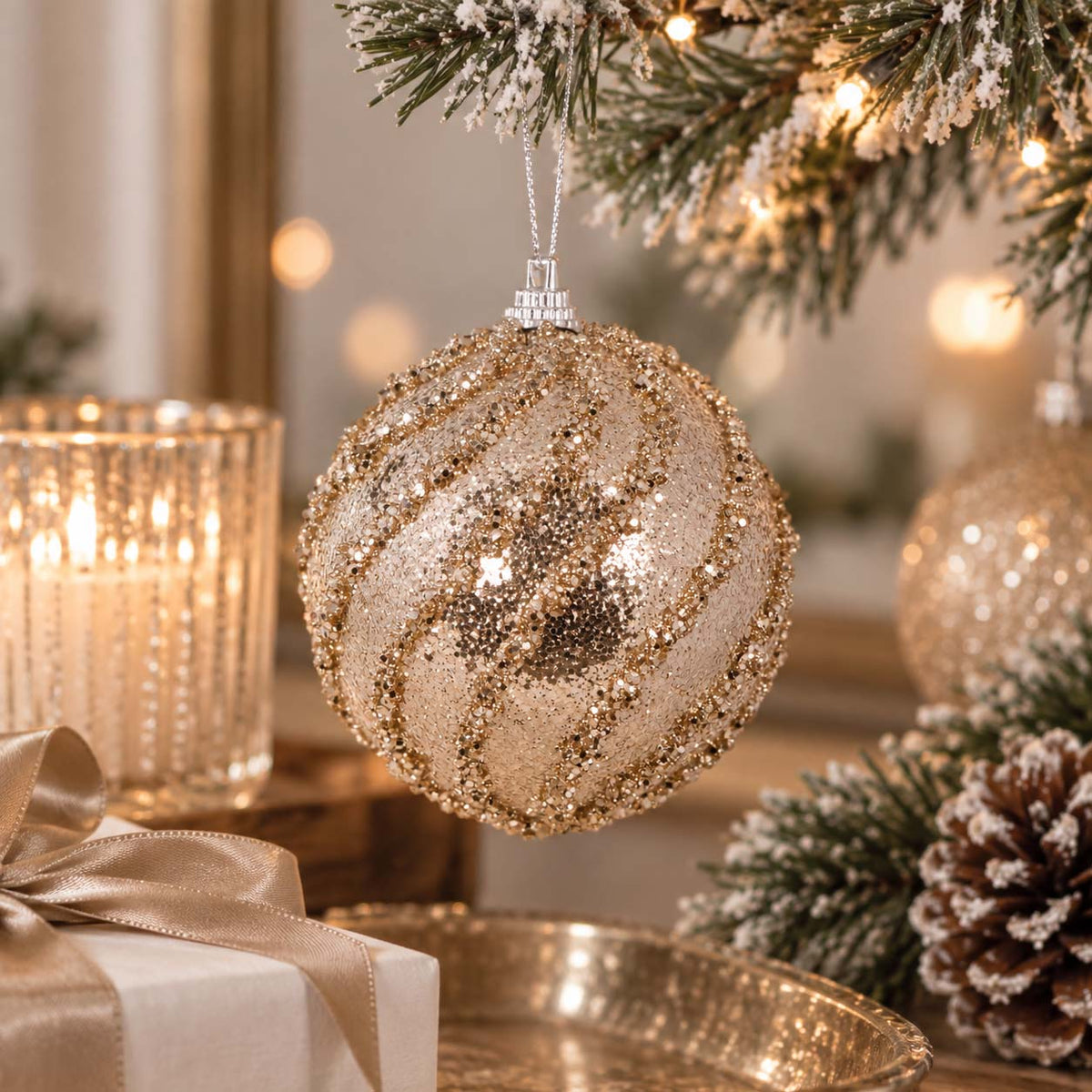 Champagne Frost Bauble