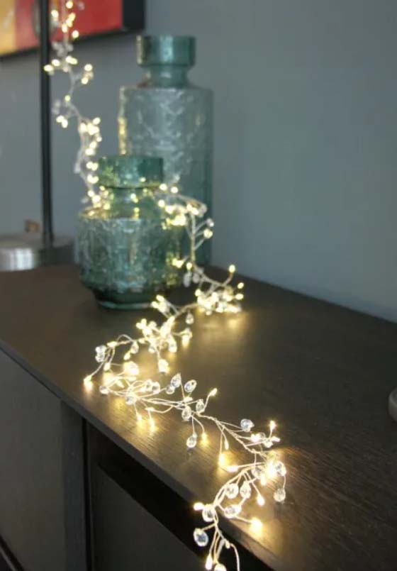 Crystal LED Cluster Garland – 2.3m