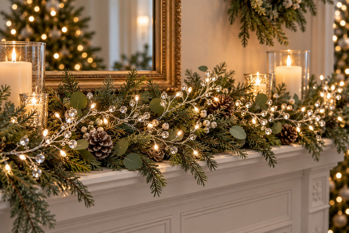 Crystal LED Cluster Garland – 2.3m