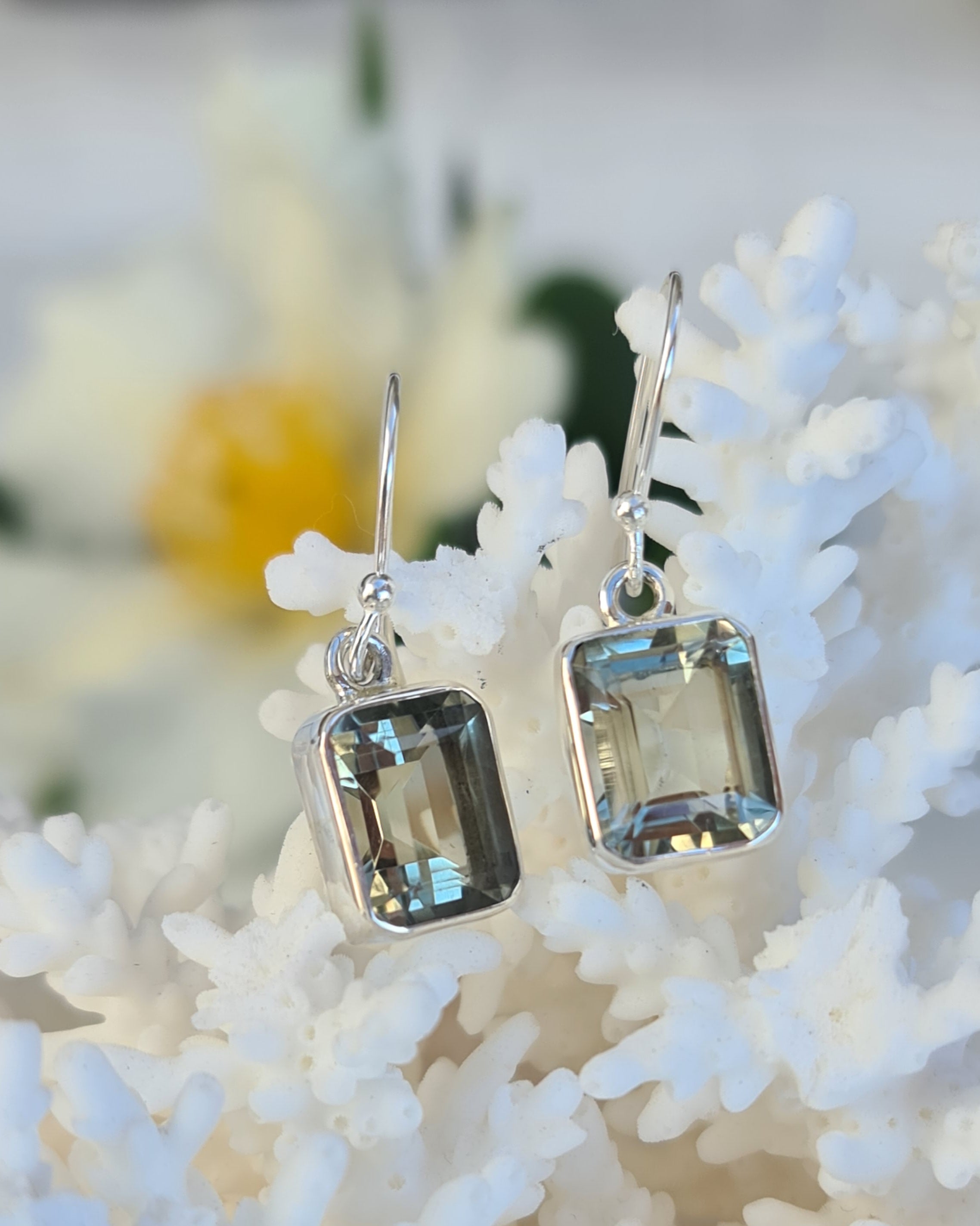 Dhaani Green Amethyst Earrings