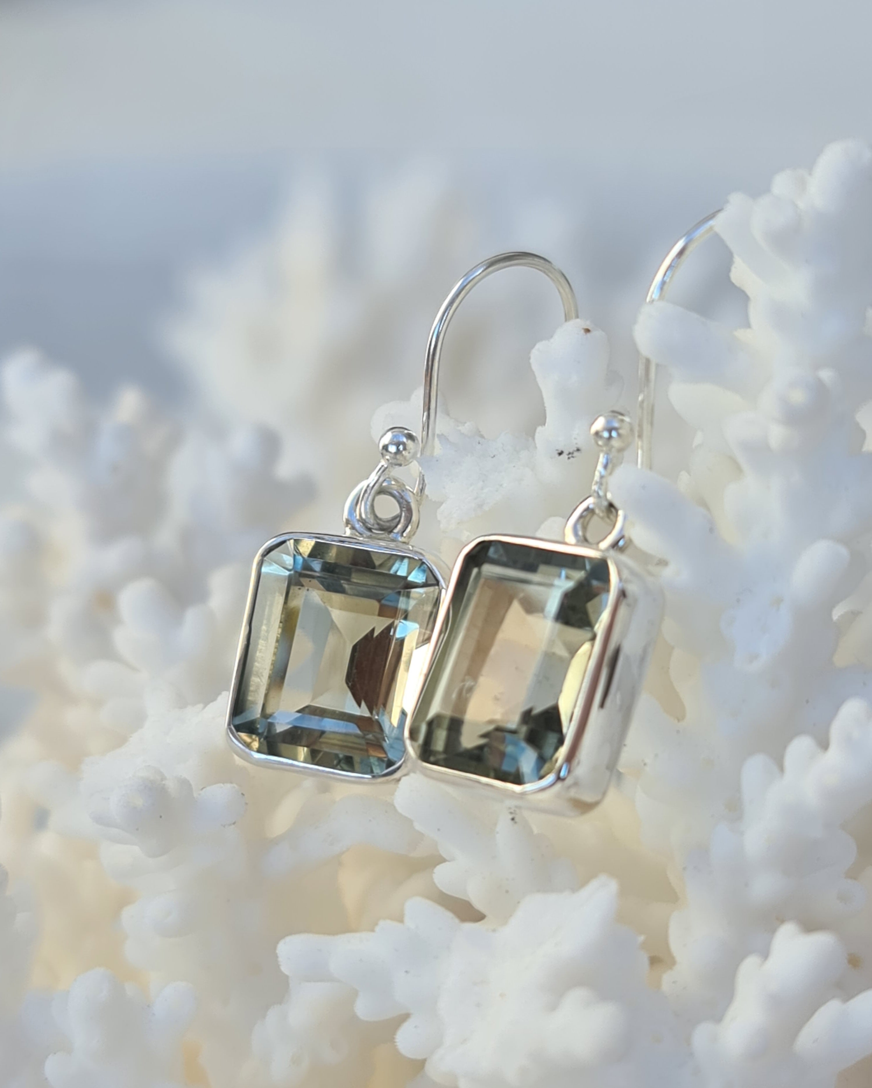 Dhaani Green Amethyst Earrings