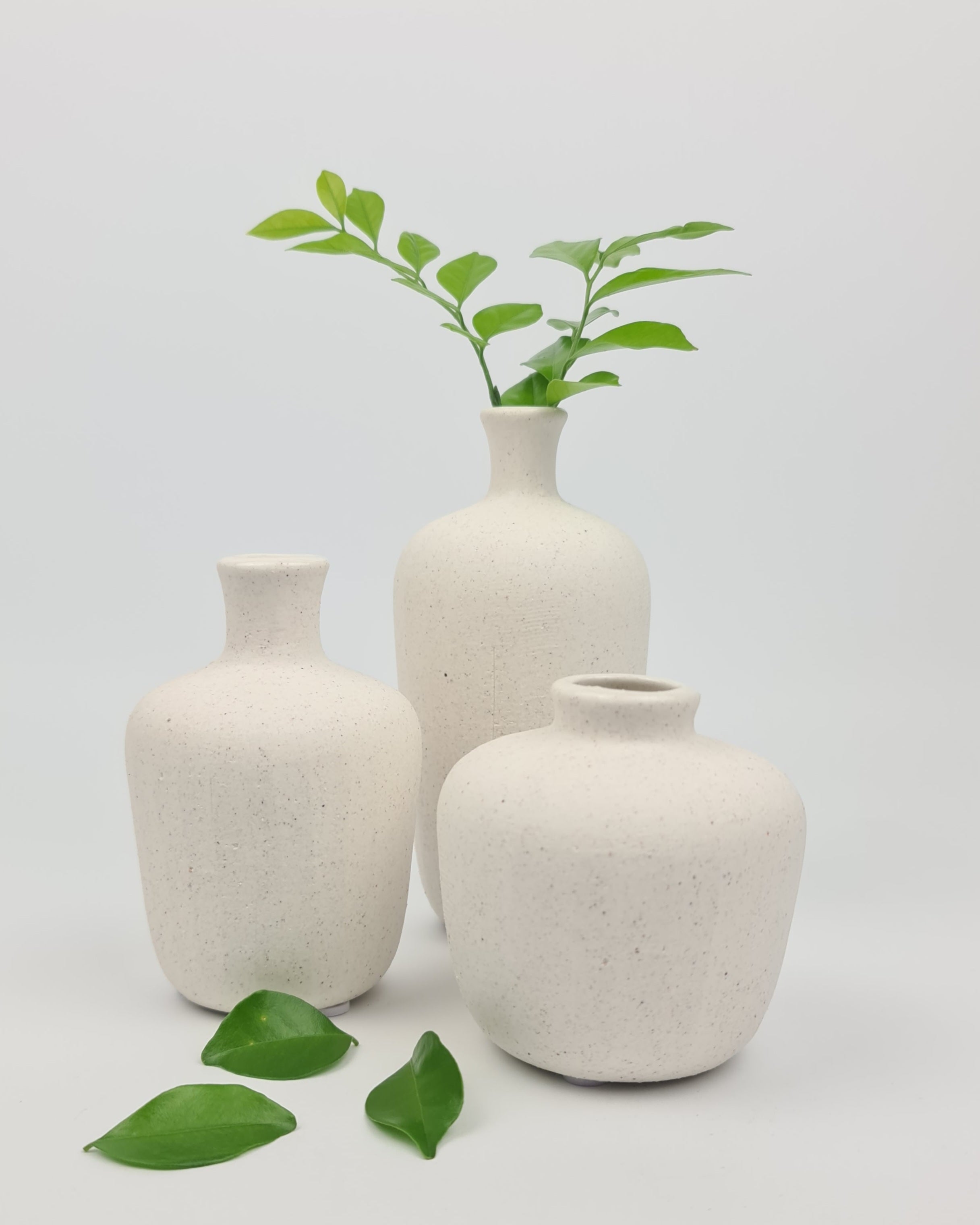 Drift Textured Vase – White Chalk