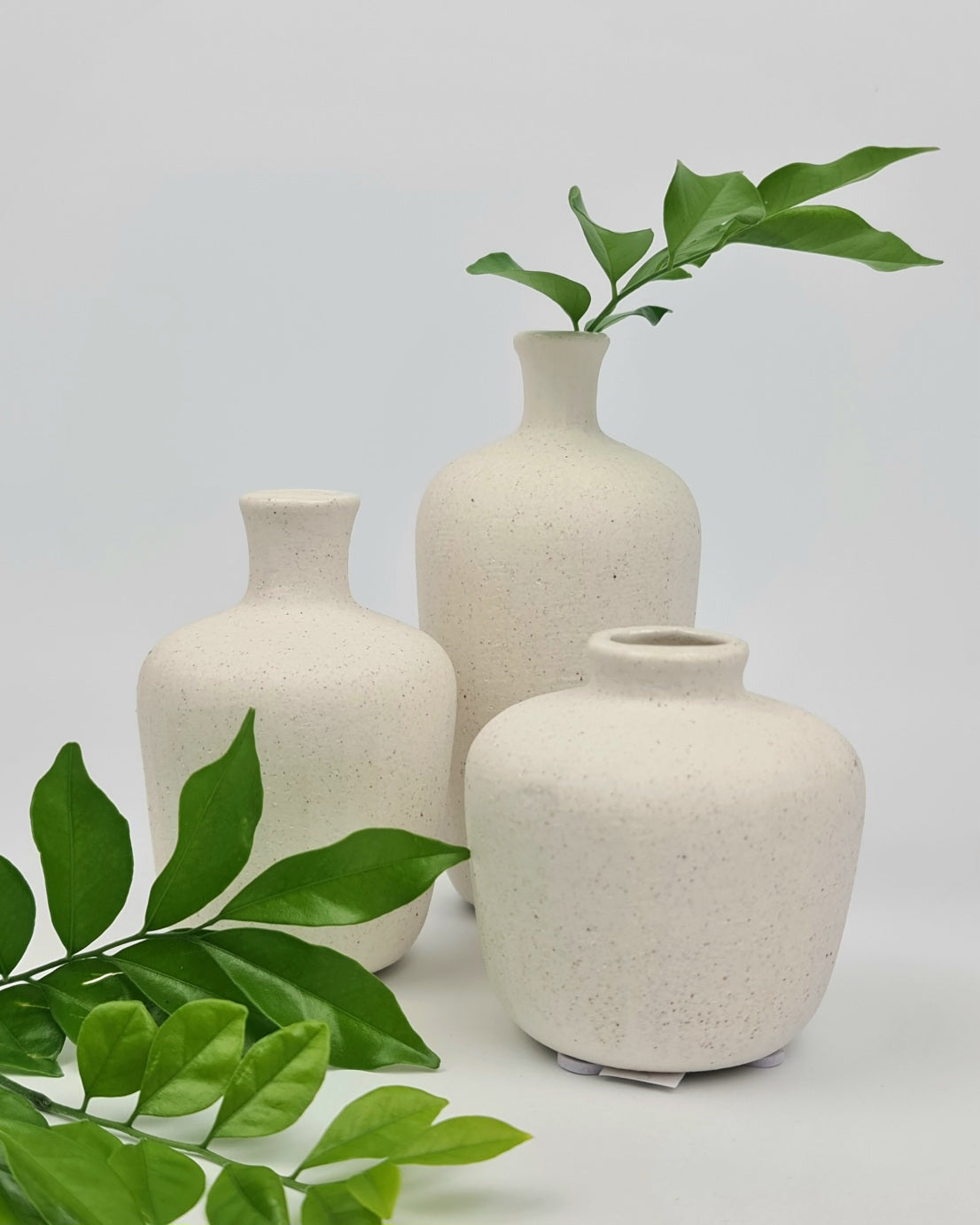 Drift Textured Vase – White Chalk