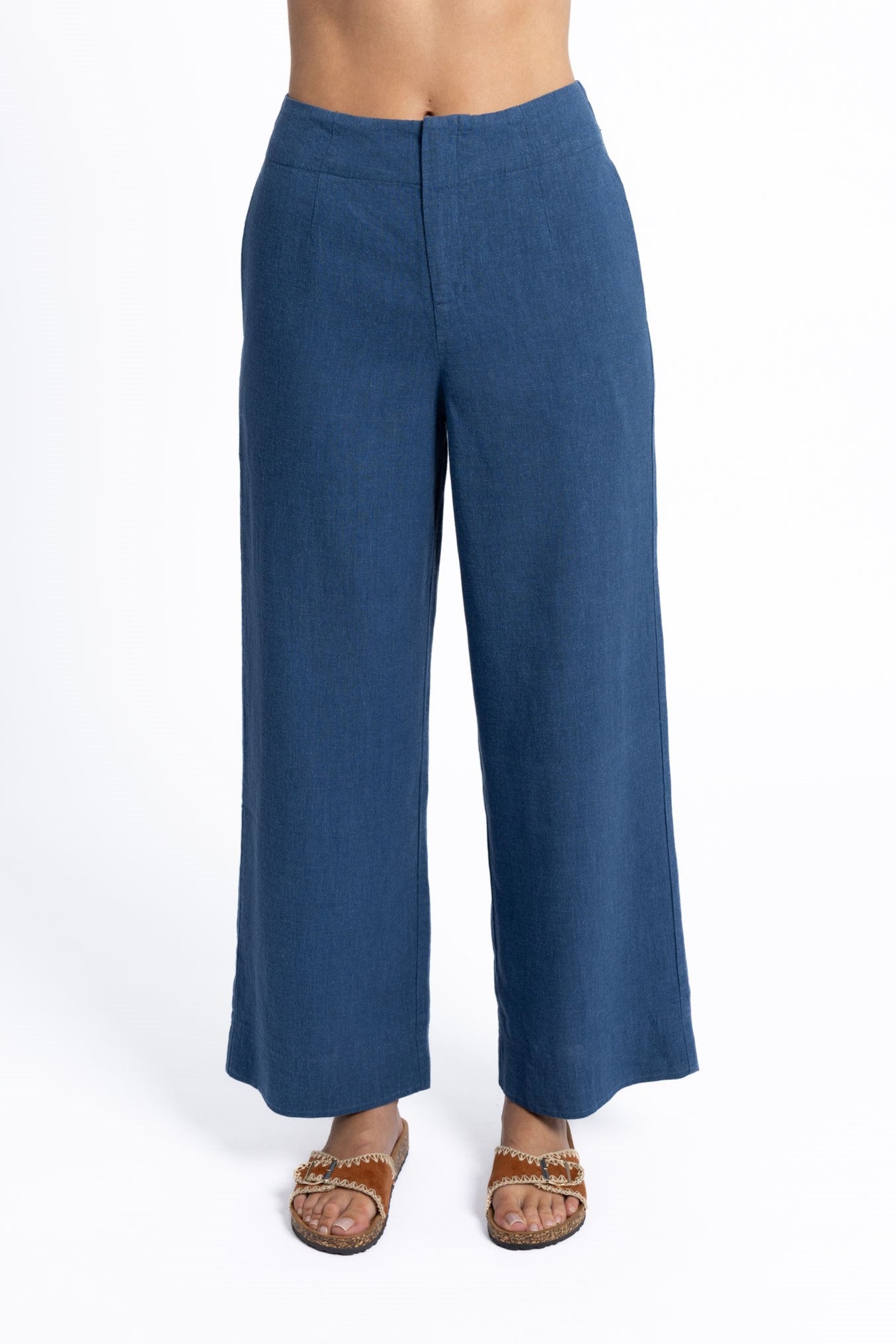 Fleetwood Linen Pant – Ocean Blue