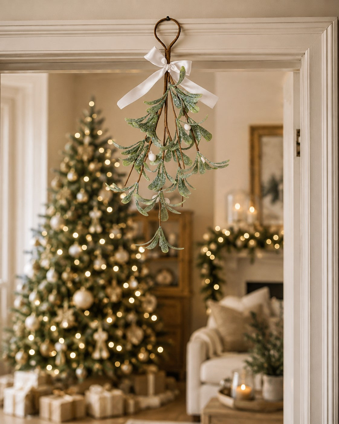 Frosted Mistletoe Bunch