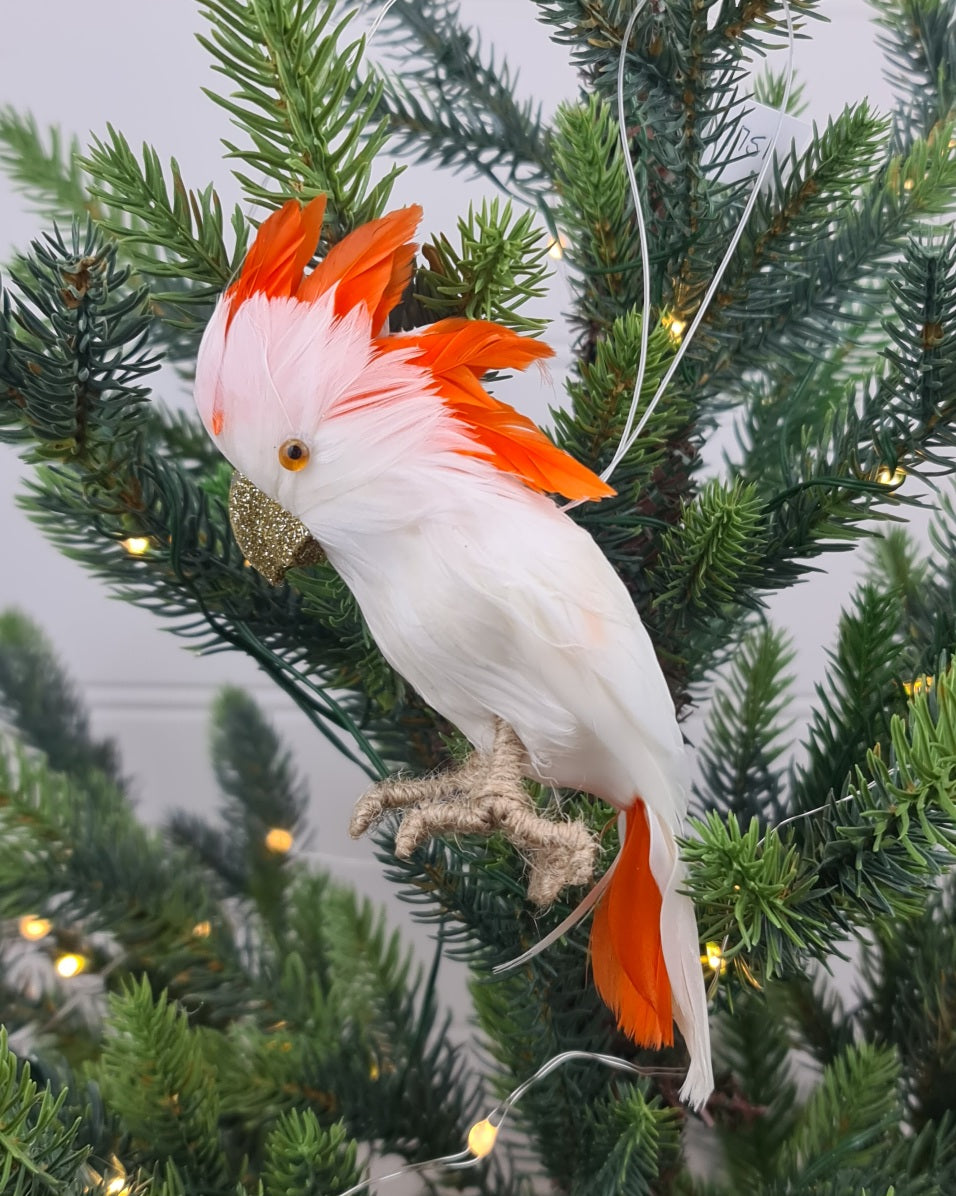 Galah Feathered Bird Ornament