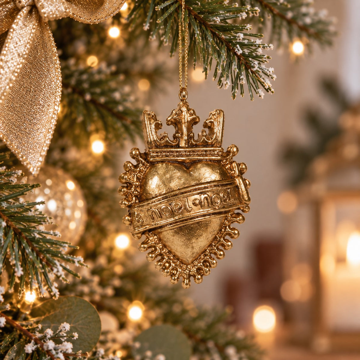 Gilded Heart Christmas Ornament