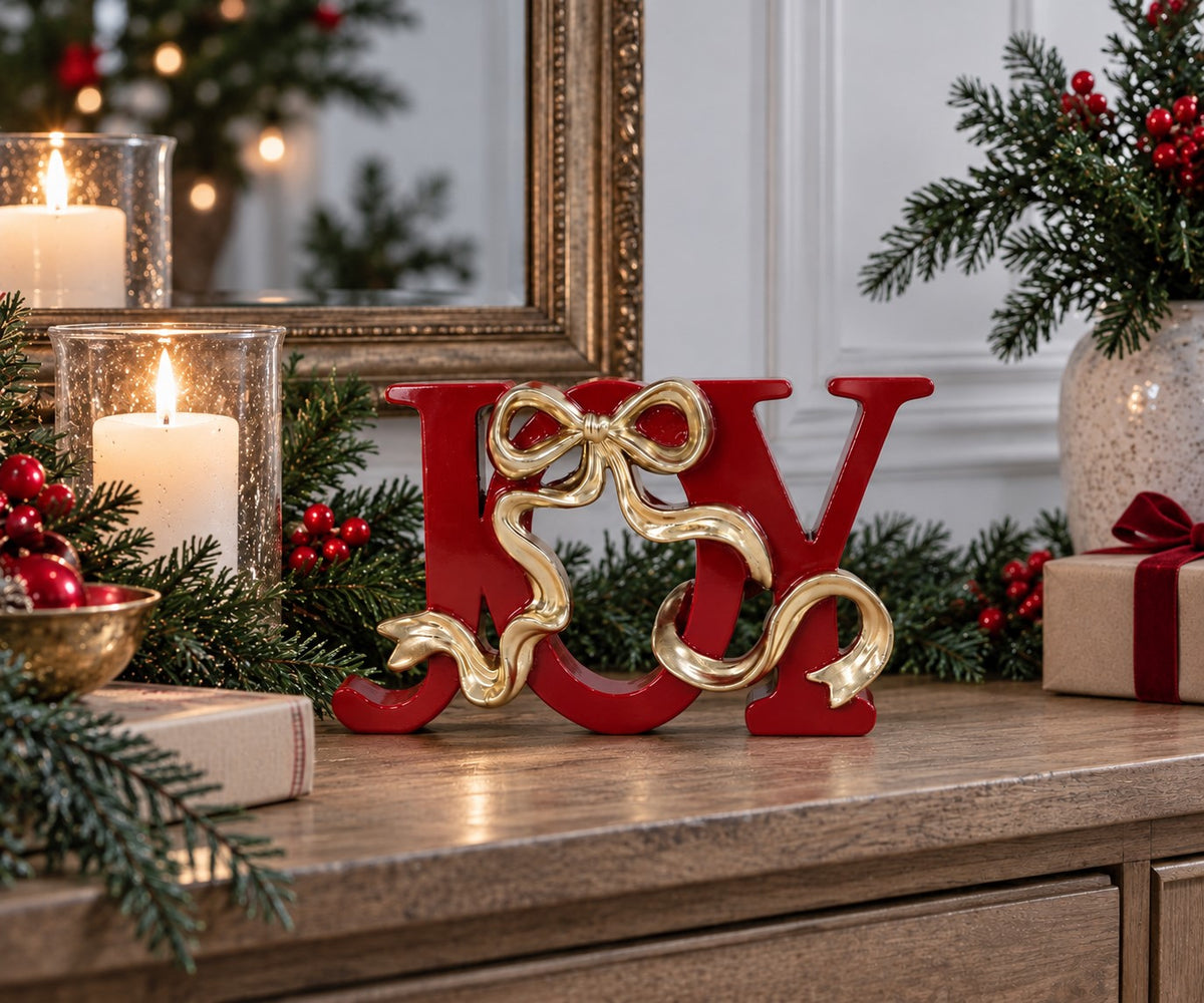 Red Gilded Joy Sign