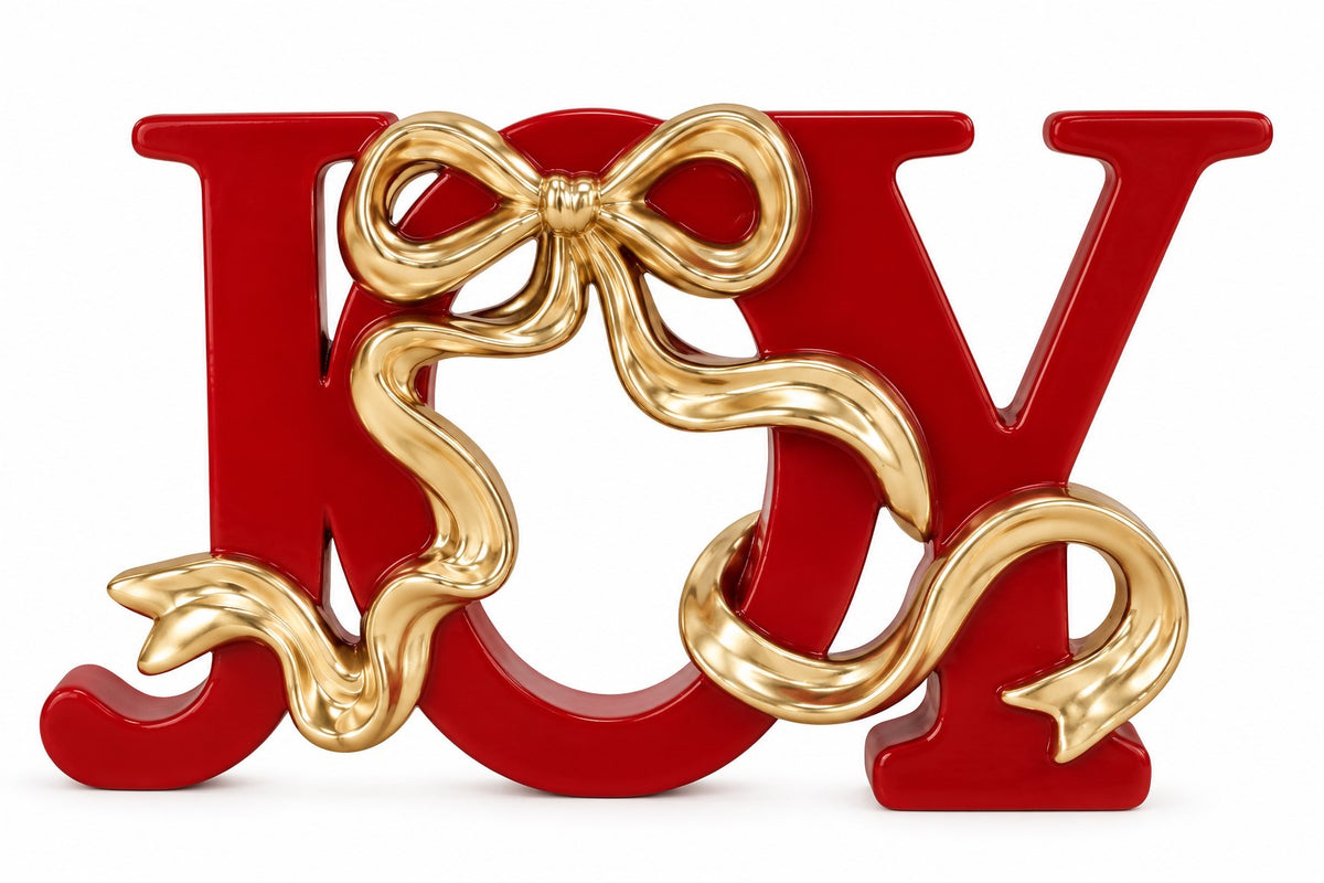 Red Gilded Joy Sign