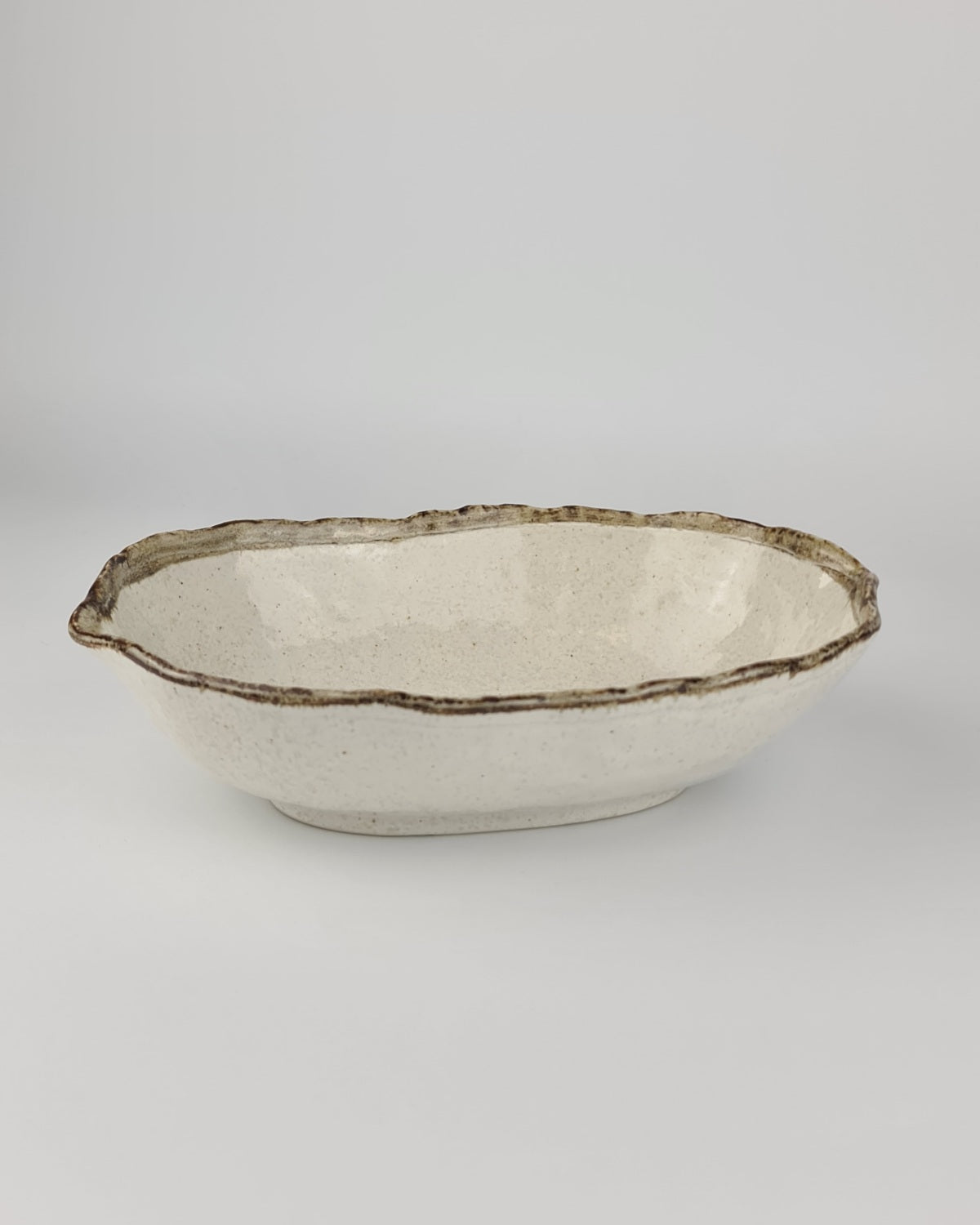 Leaf Shape Ceramic Oval Bowl