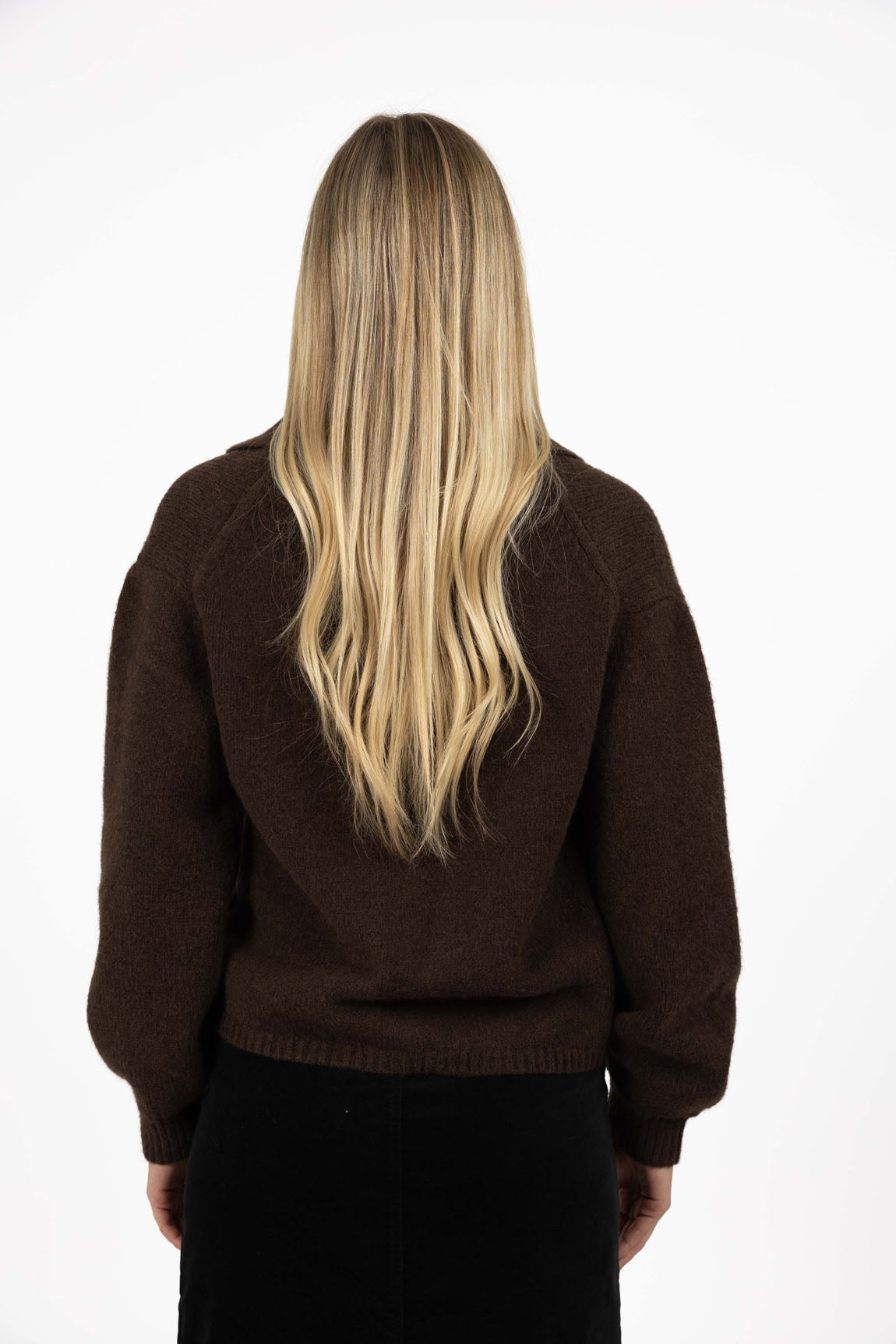 Liana Angora Blend Cardigan – Chocolate