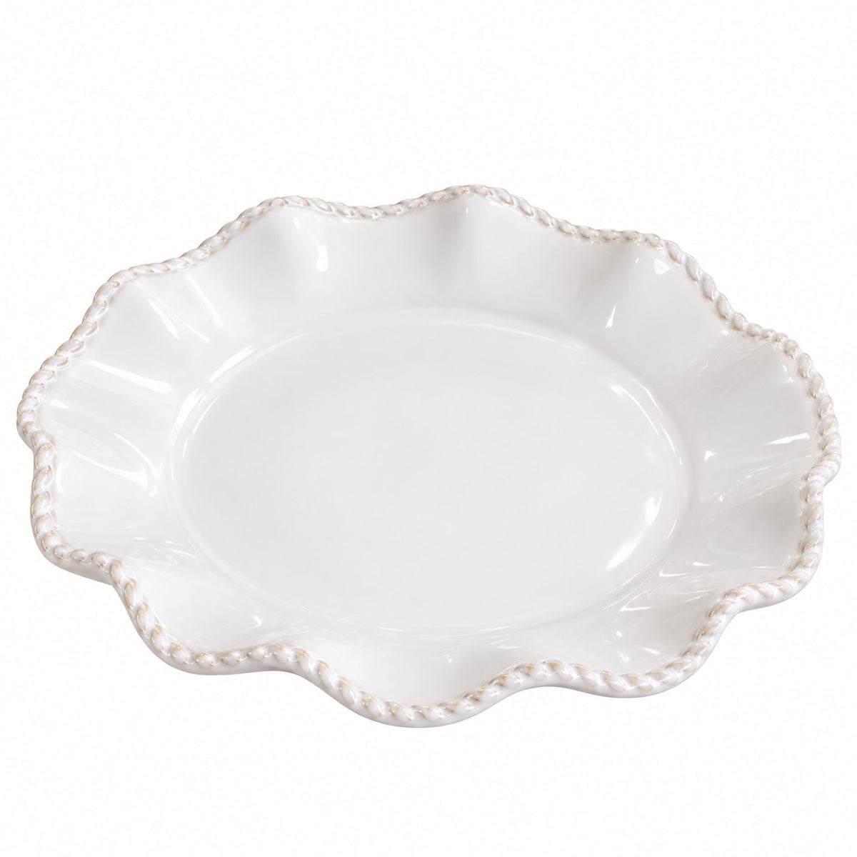 Liora Scalloped Stoneware Dinnerware – Off White