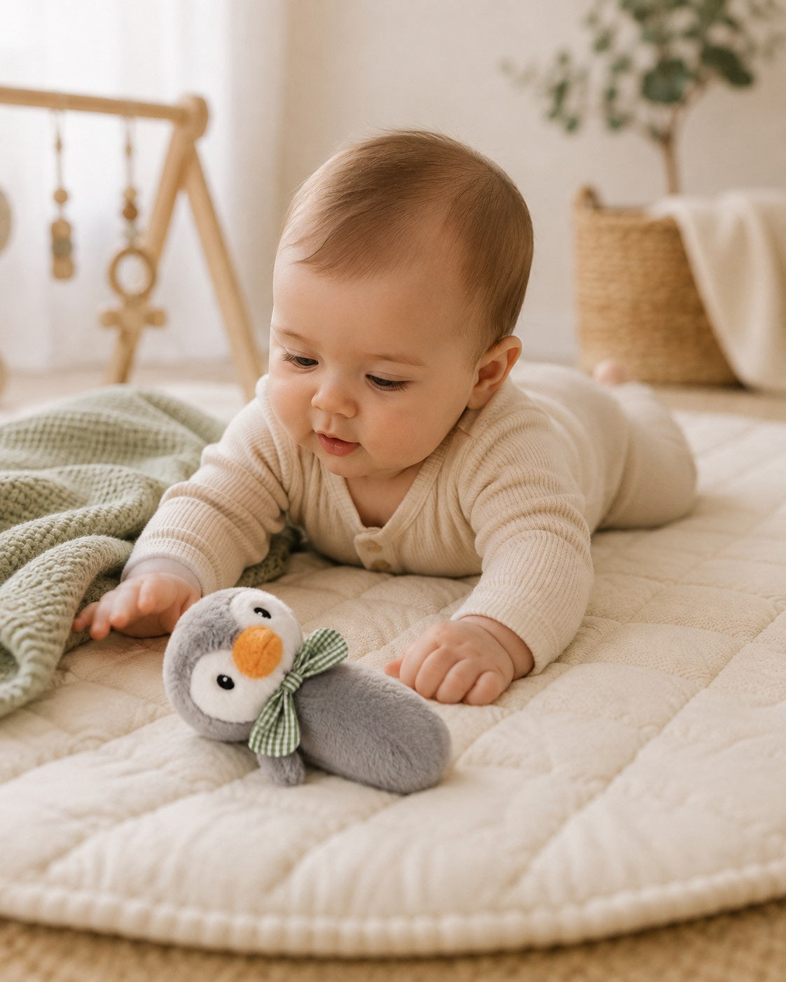 Little Squeezies – Percy Penguin Soft Baby Rattle