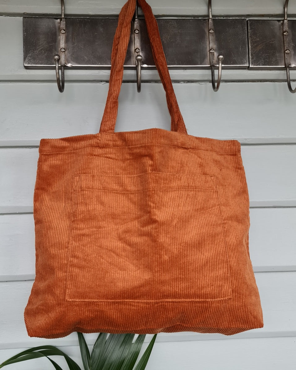 Loo Loo Cord Tote – Rust