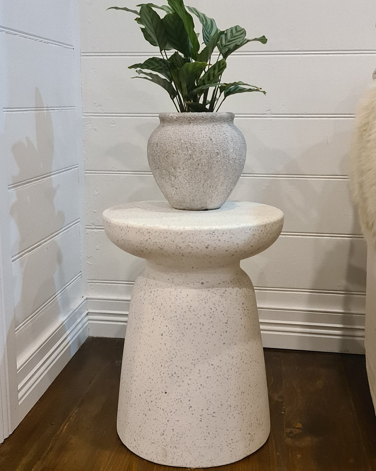 Luca Flecked Stone Side Table