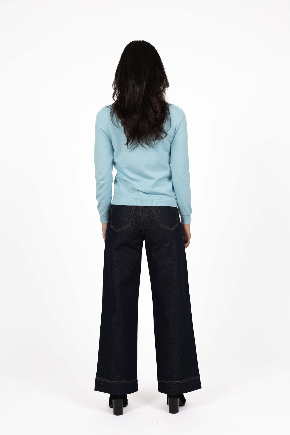 Mae Knit Jumper – Aquamarine / Bijou Blue