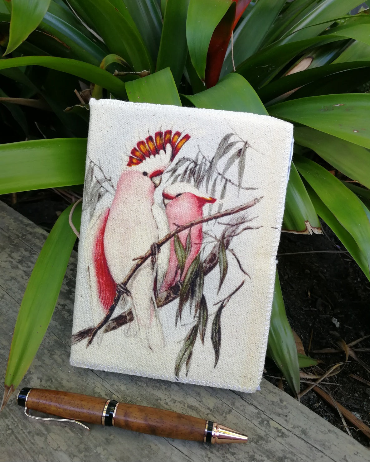 Major Mitchell Cockatoo Canvas Journal