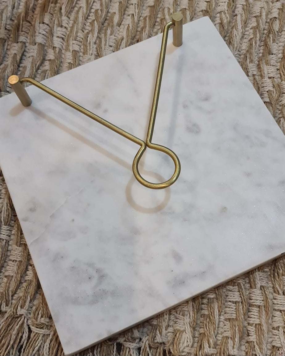 Marble / Brass Napkin Holder