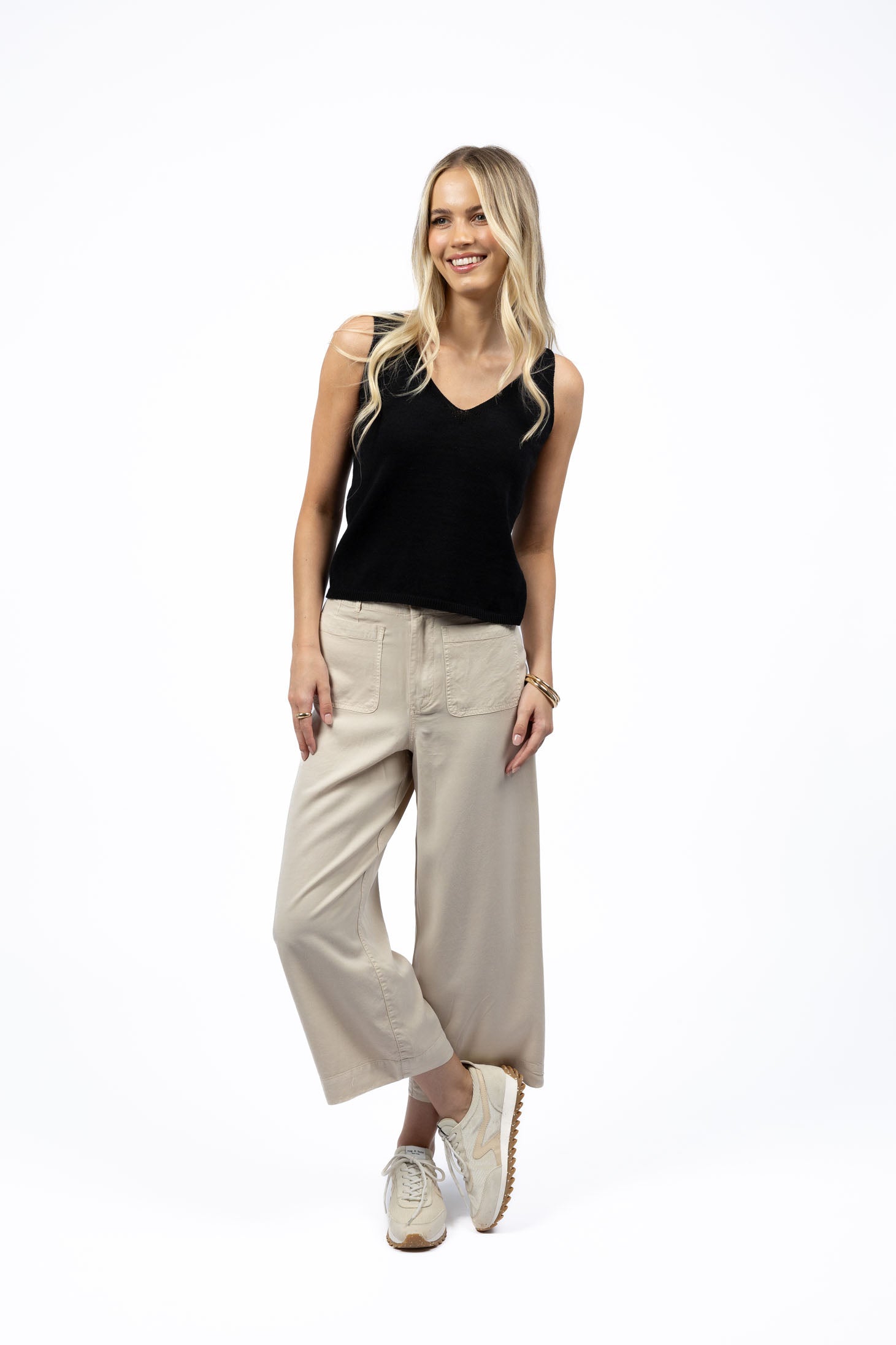 Marley Pant – Latte 100% Lyocell Wide-Leg Pant