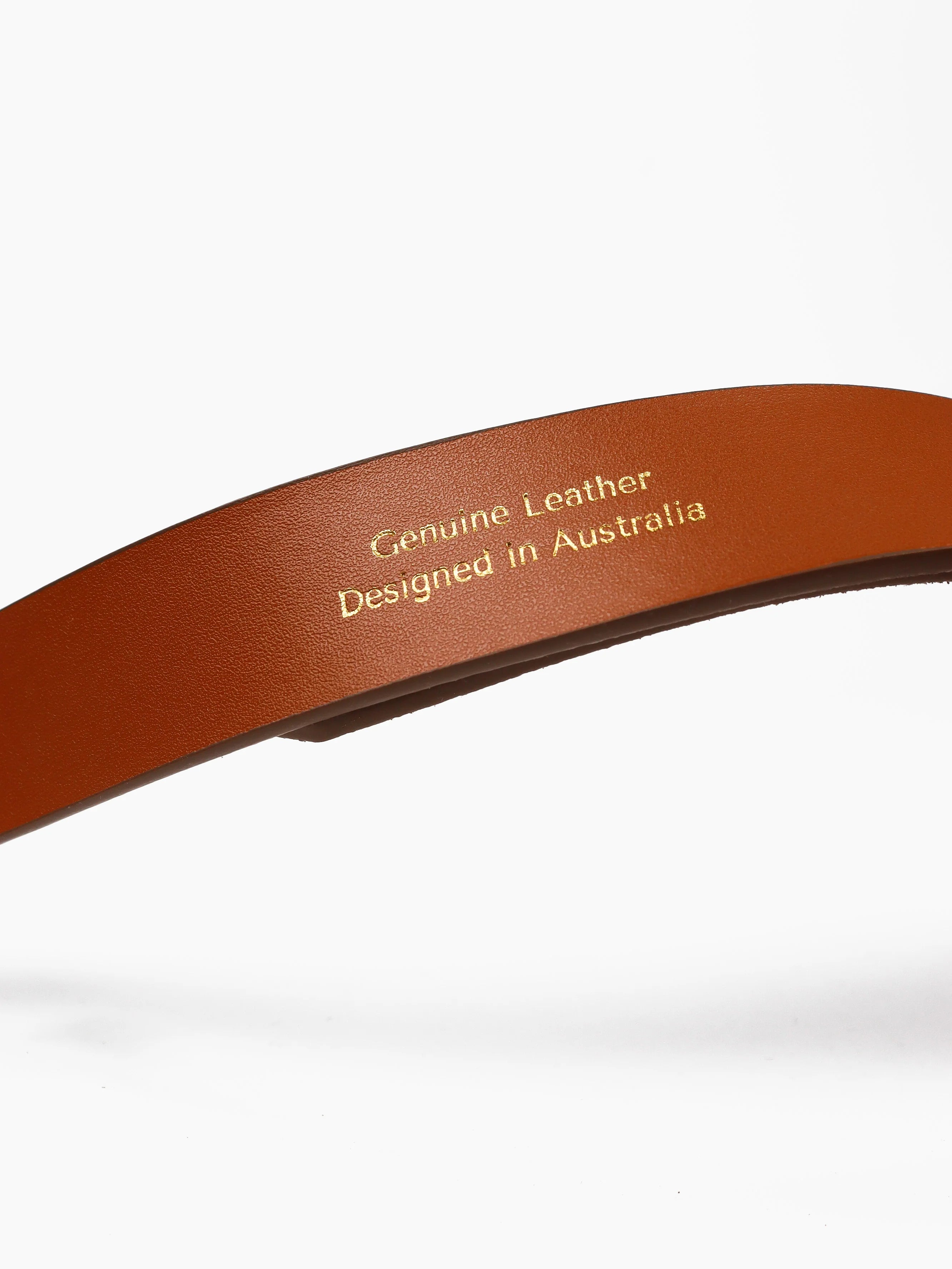 Marlowe Suede Leather Belt – Mocha