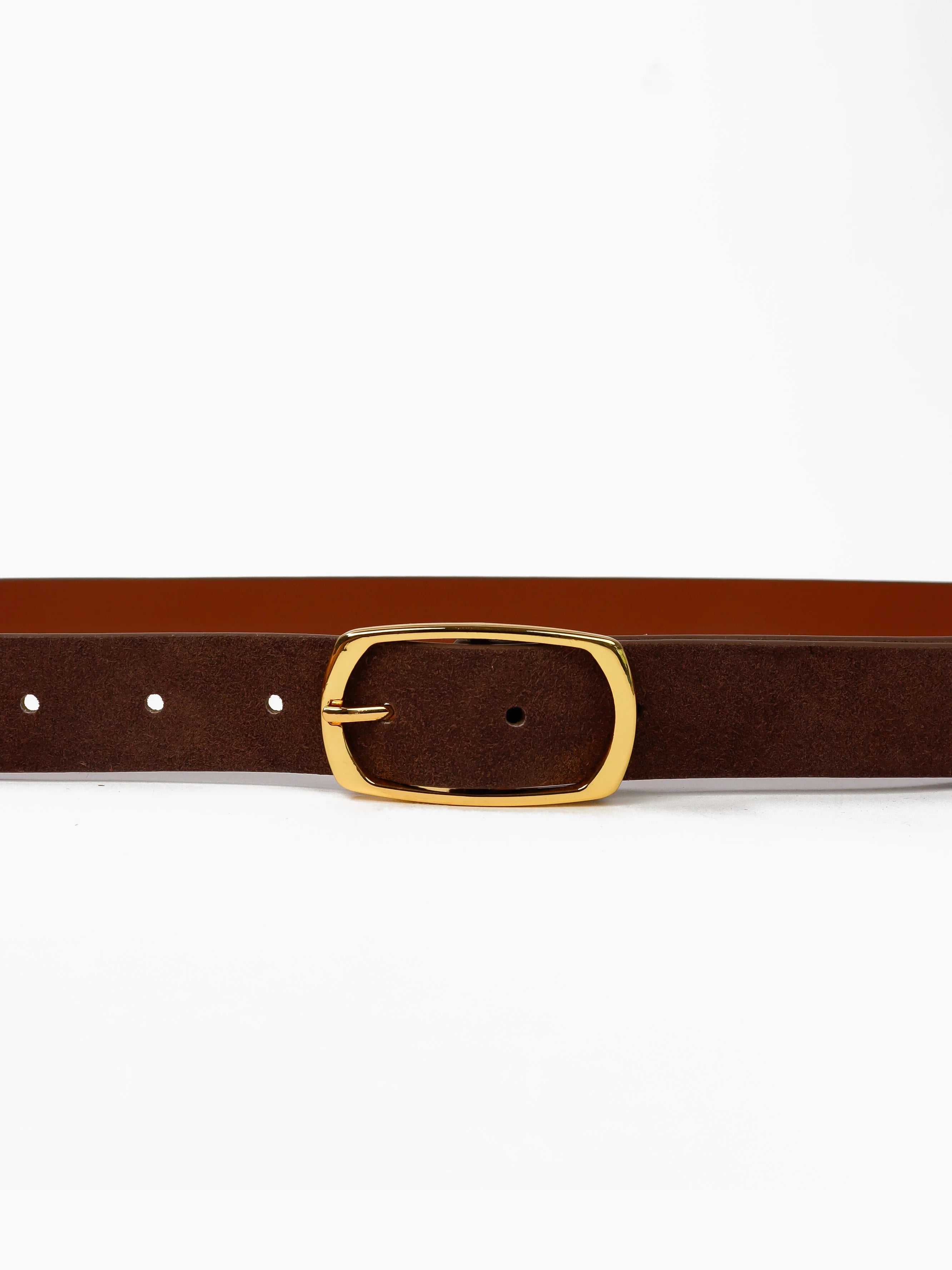 Marlowe Suede Leather Belt – Mocha
