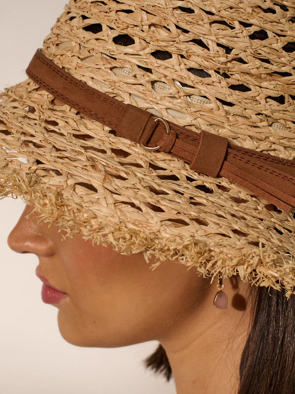 Mia Frayed Straw Hat