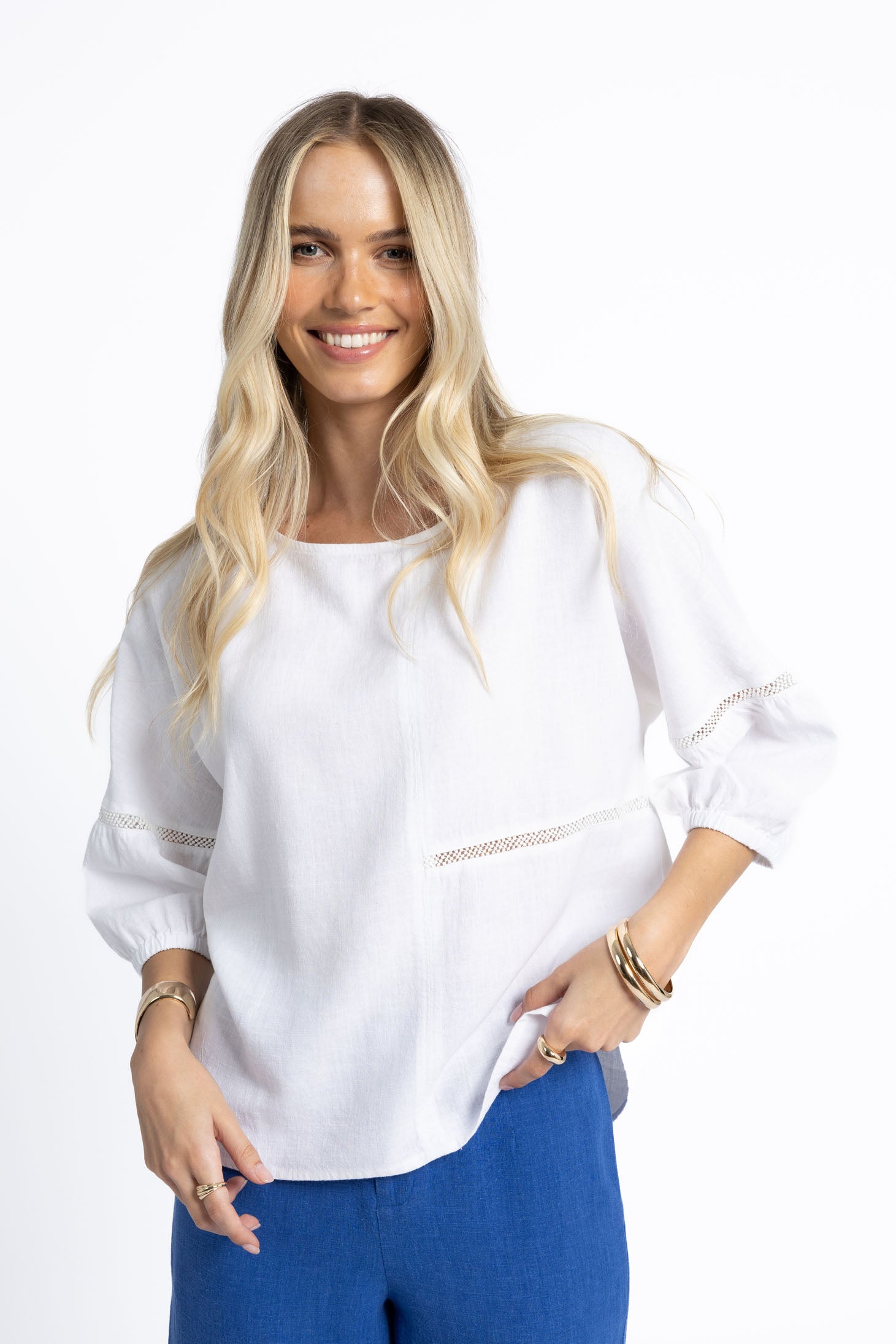 Millie Top – Linen Blend Summer Blouse