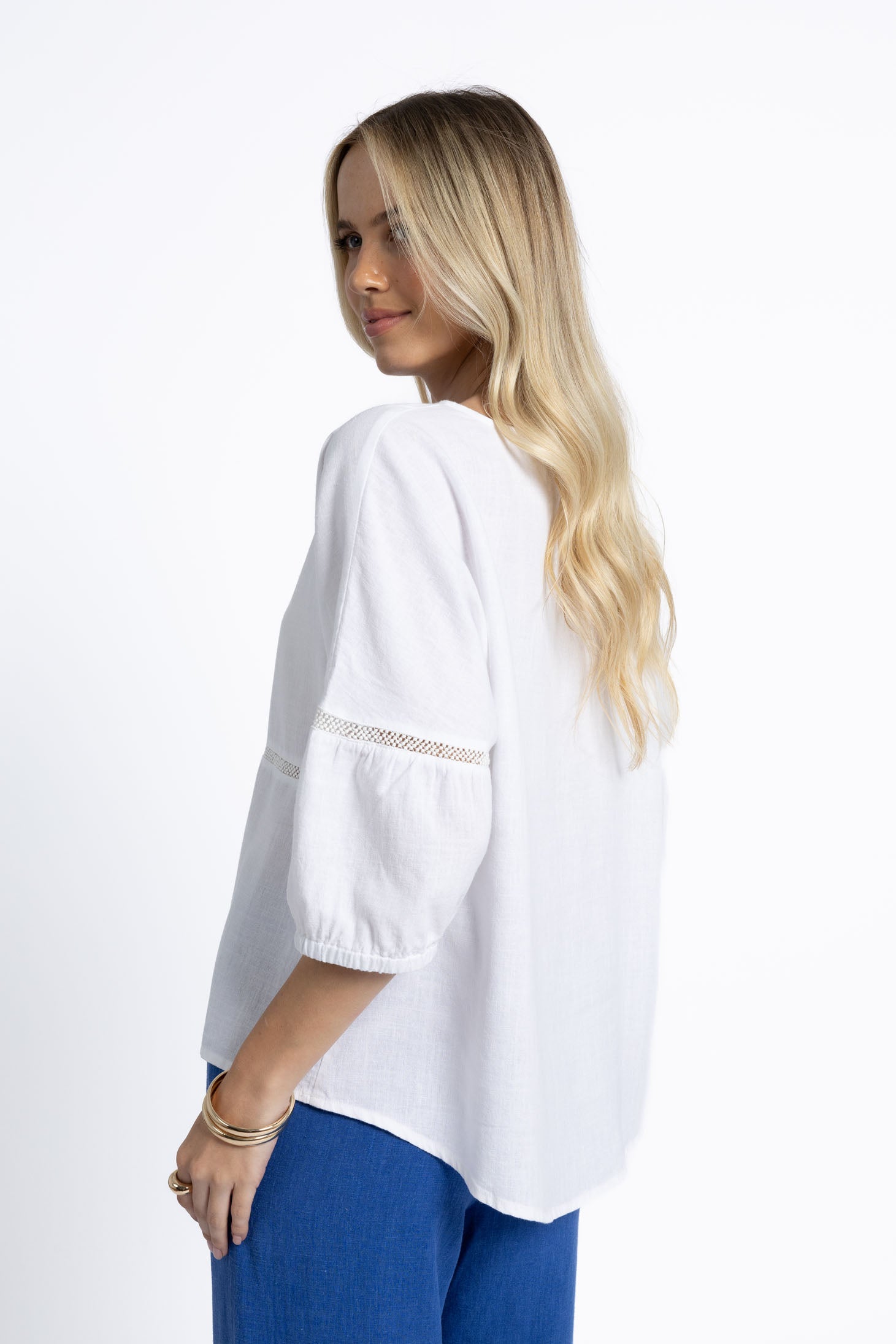 Millie Top – Linen Blend Summer Blouse
