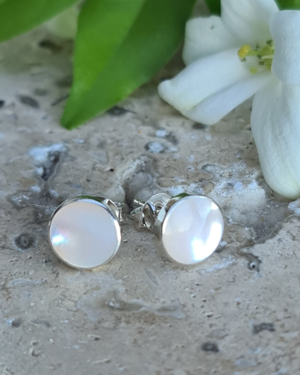 Mother of Pearl Stud Earrings