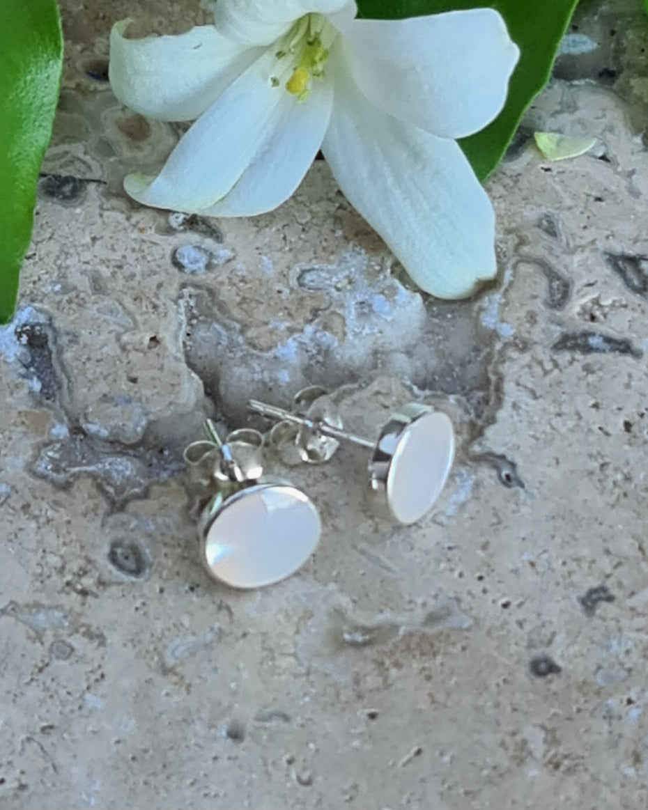 Mother of Pearl Stud Earrings