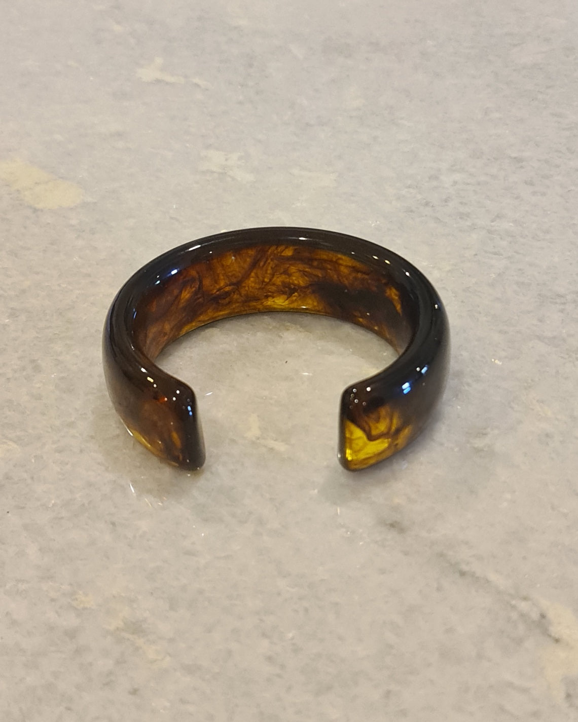Oakeley Open Cuff Bangle - Brown