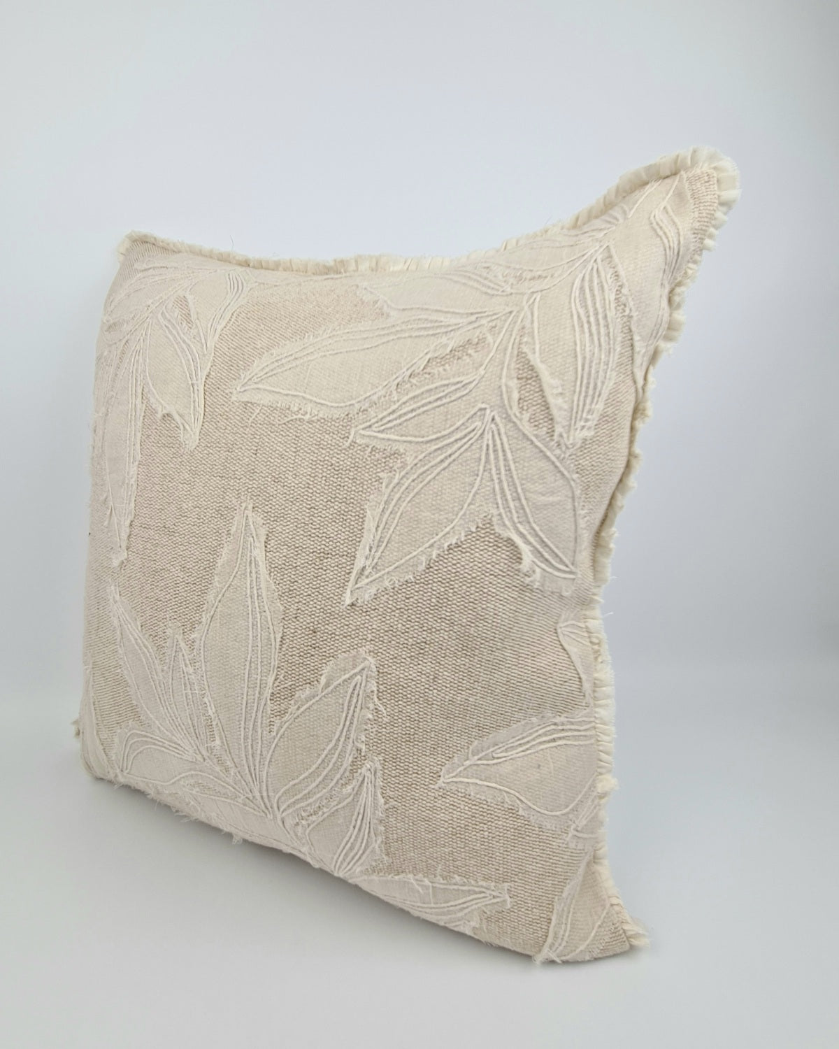 Palm Branch Cushion – Natural (50 x 50cm)