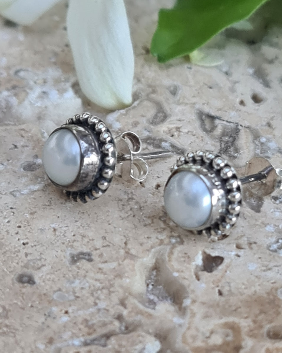 Pearl Stud Earrings