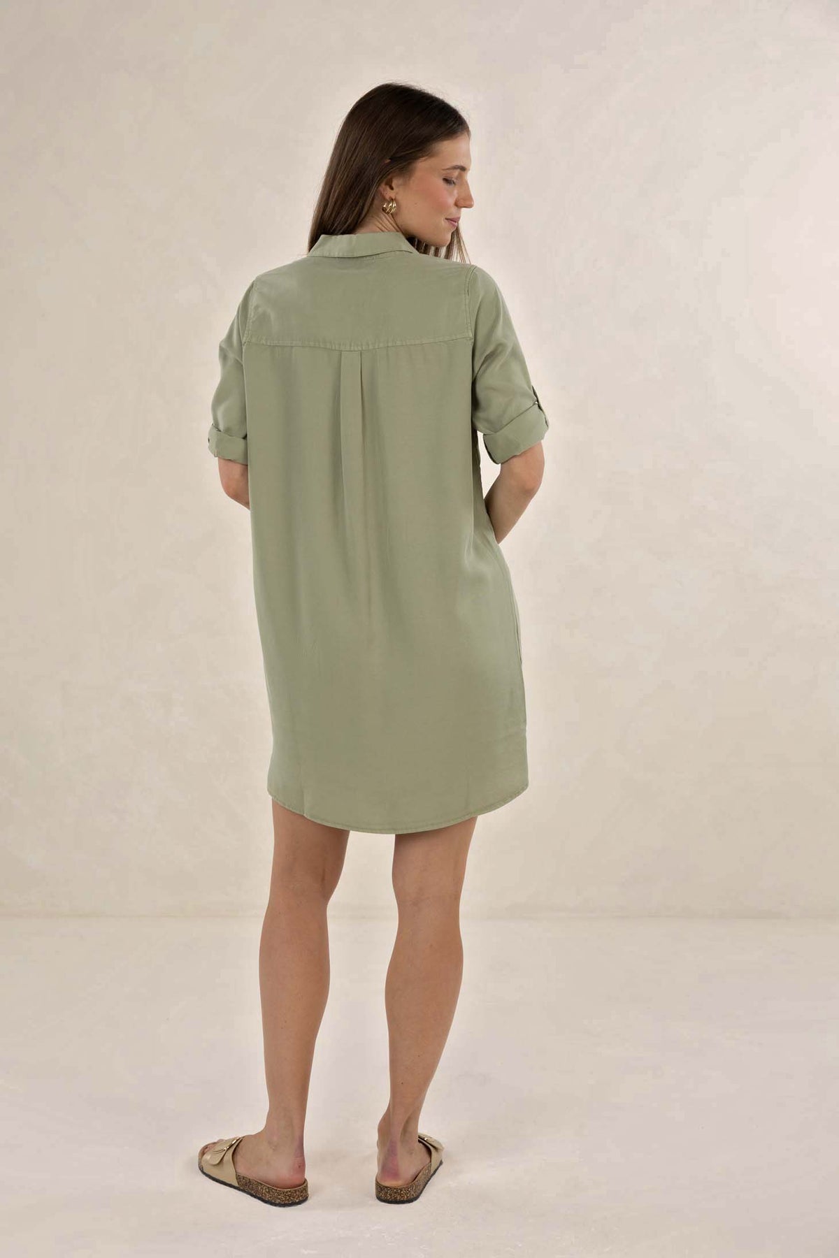 Remy Shirt Dress – Khaki