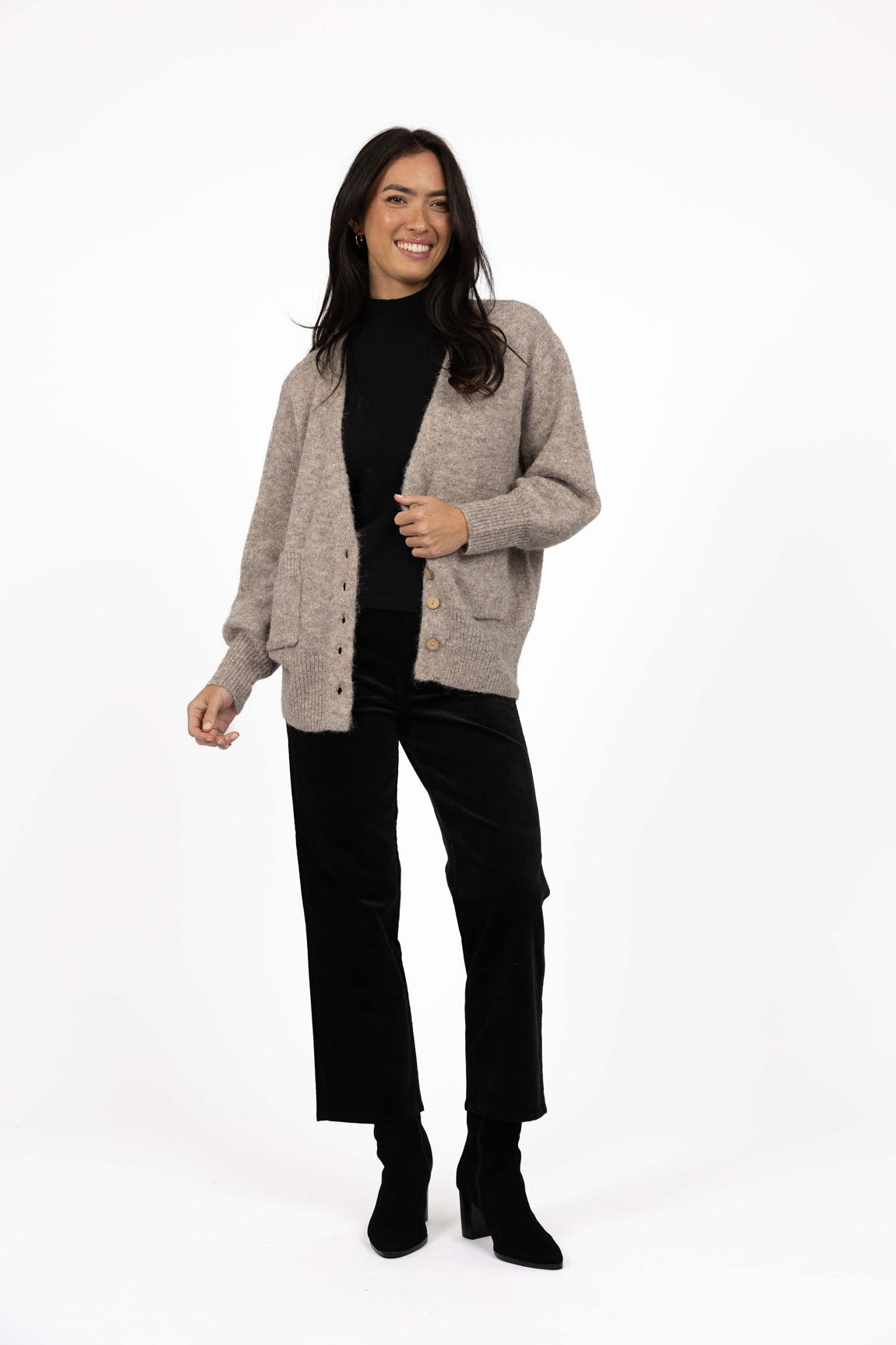 Riley Knit Cardigan – Hazelnut