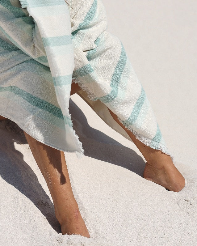 Ripple French Terry Beach Towel – Sky