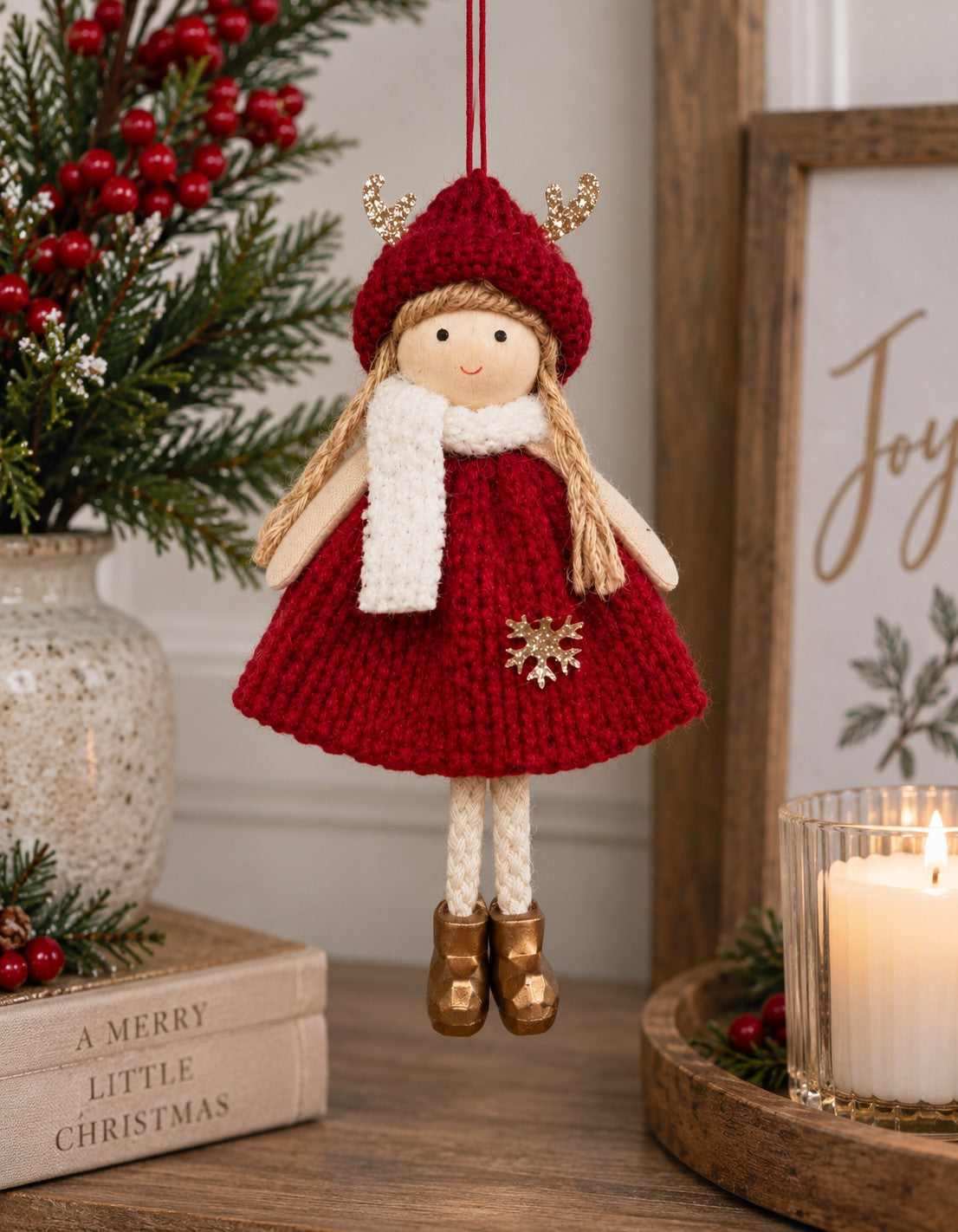 Ruby Red Angel Ornament