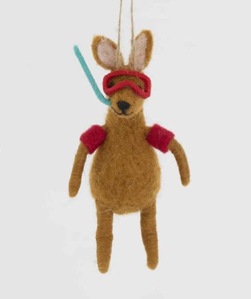 Scuba Kangaroo Christmas Ornament