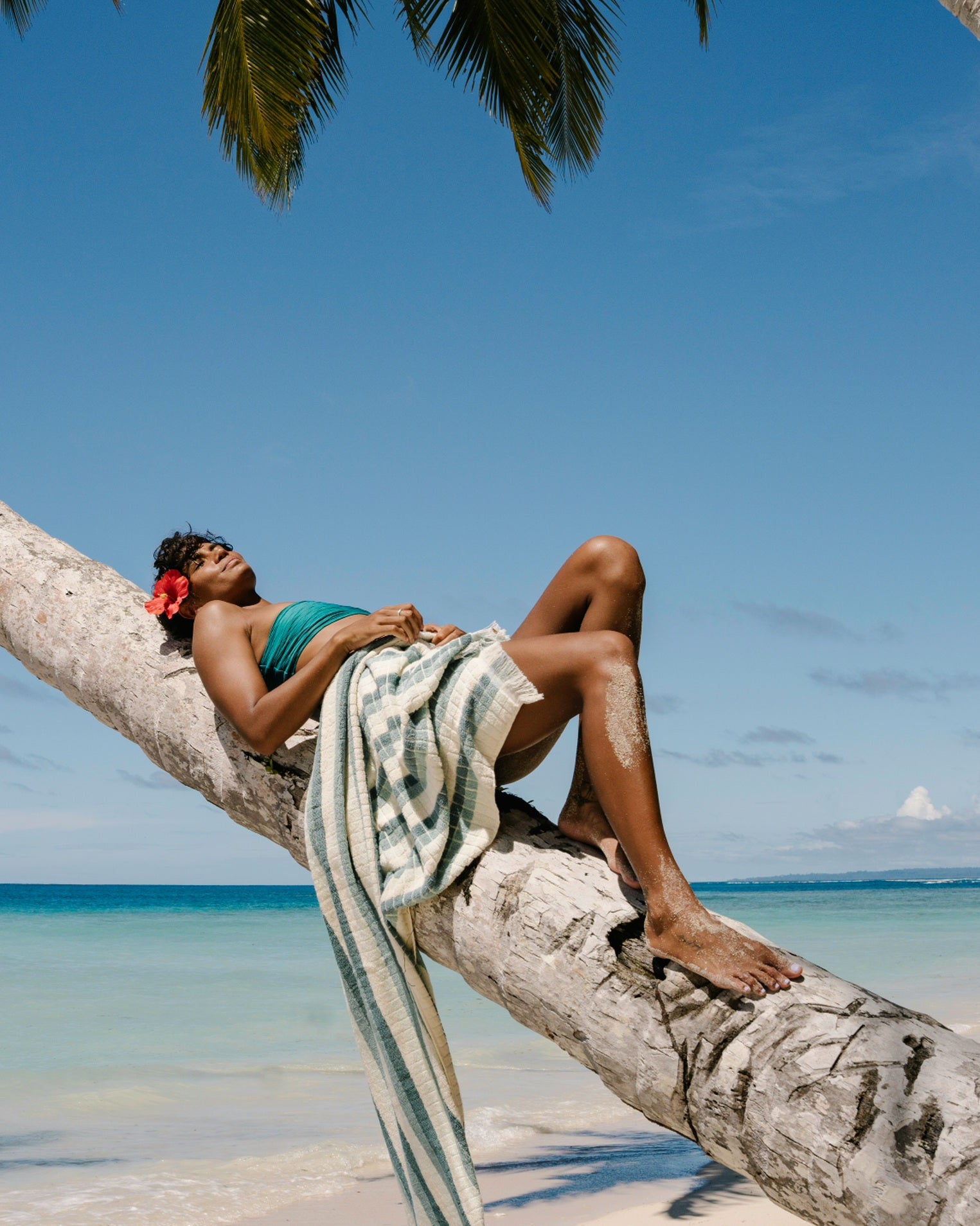 Seabreeze Terry Beach Towel – Marine