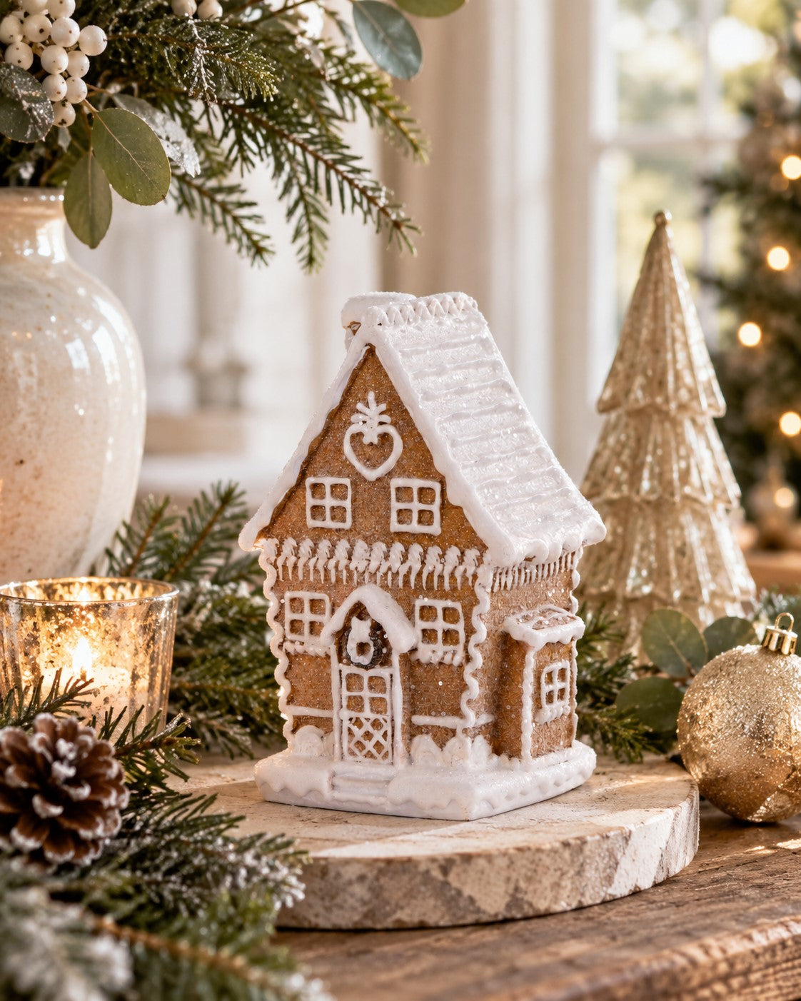 Snowy Gingerbread Cottage