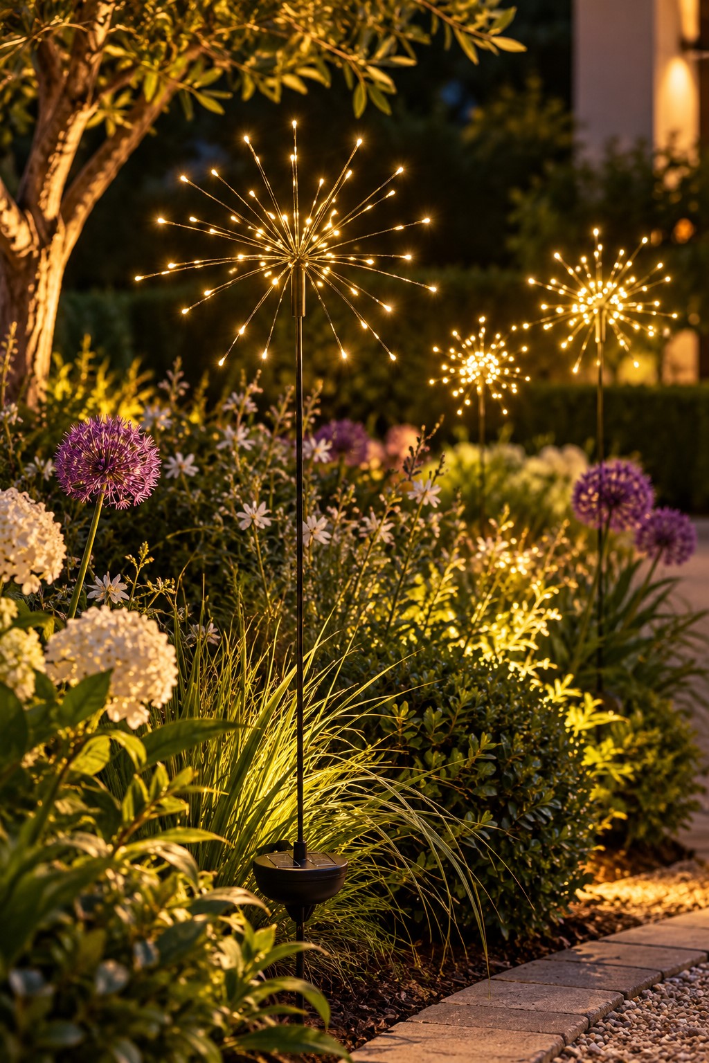 Solar Starburst Stake Light – Warm White