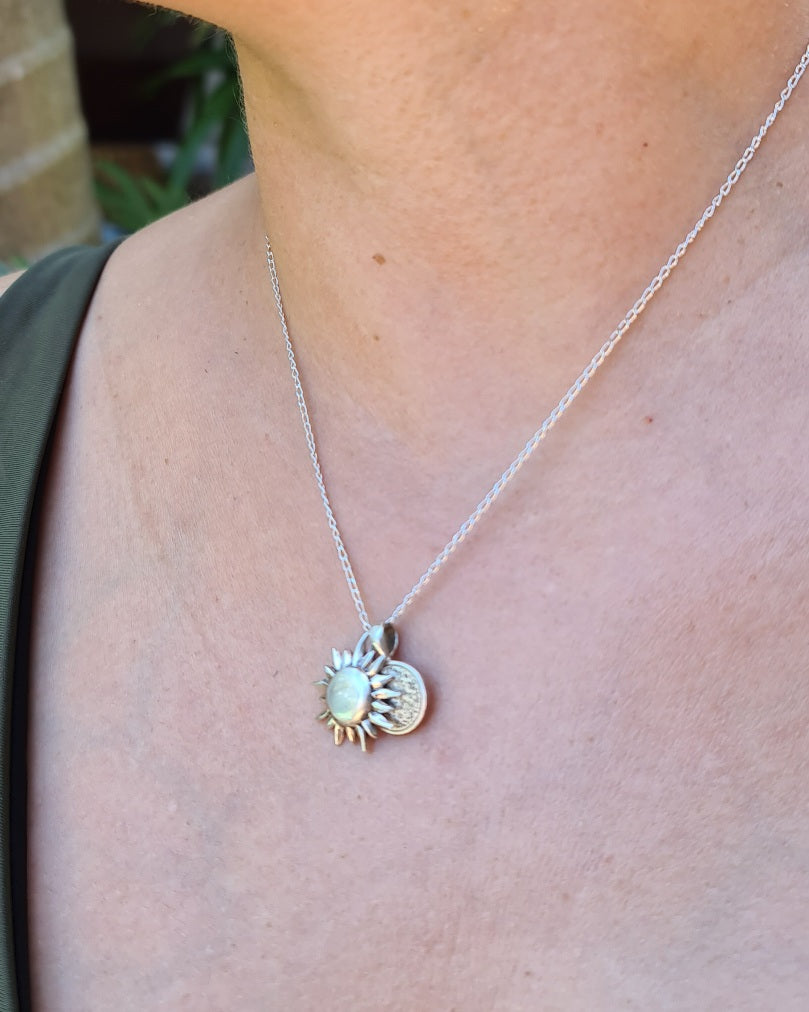 Sun & Moon Pendant Necklace