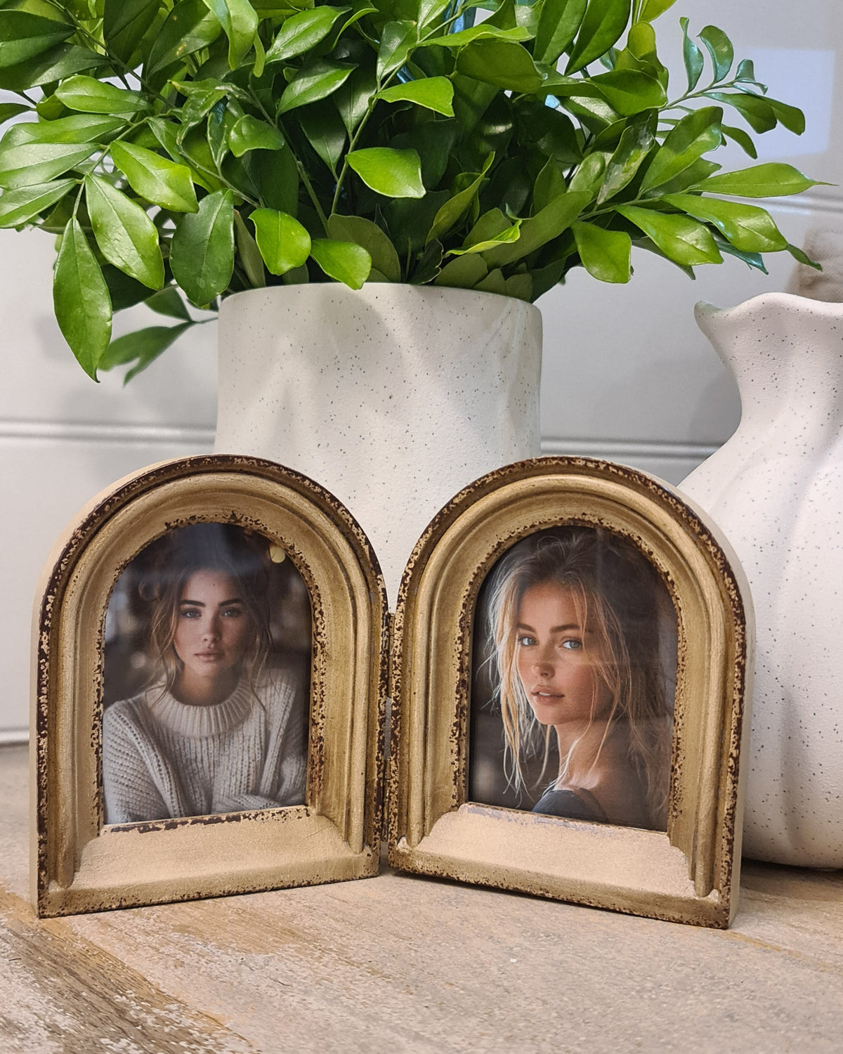 Double Arch Photo Frame – Antique Style Hinged Picture Frame | Indigo Rose
